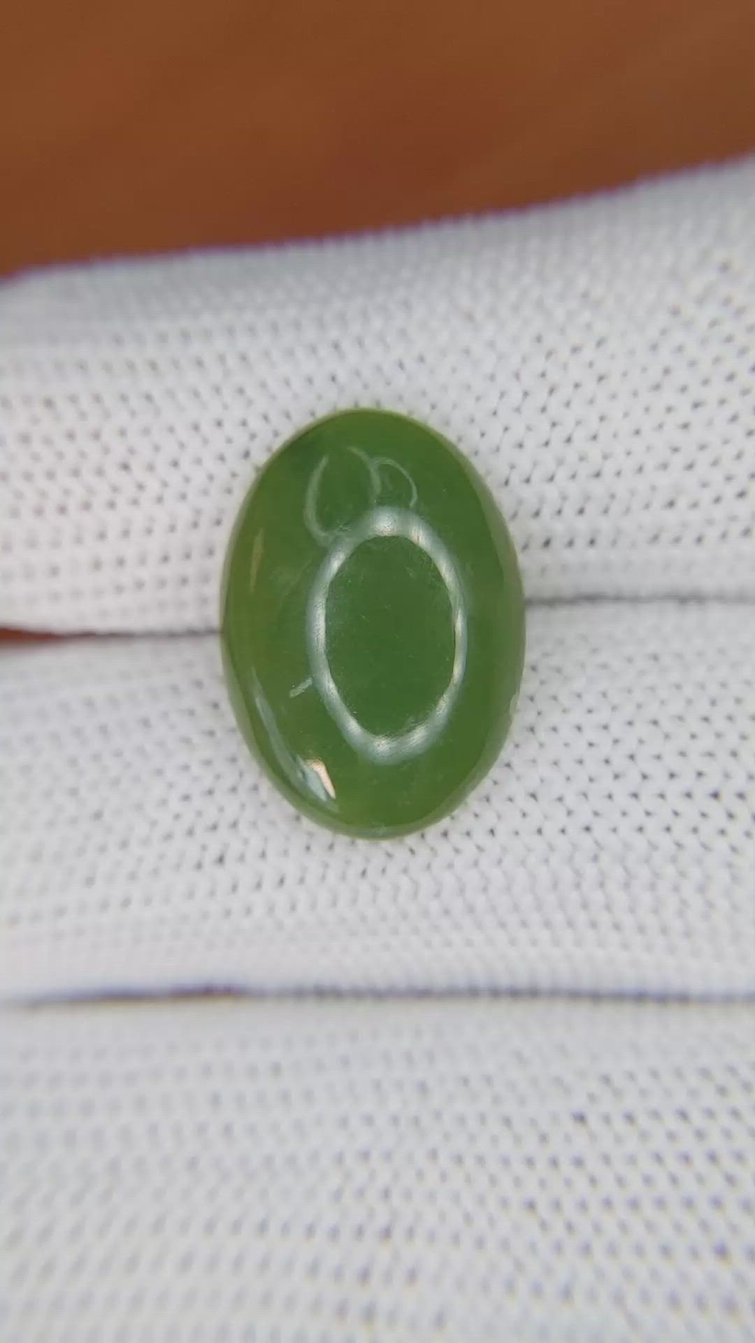 8.96 Ct. Cabochon Jade from Burma (Myanmar) Size Video