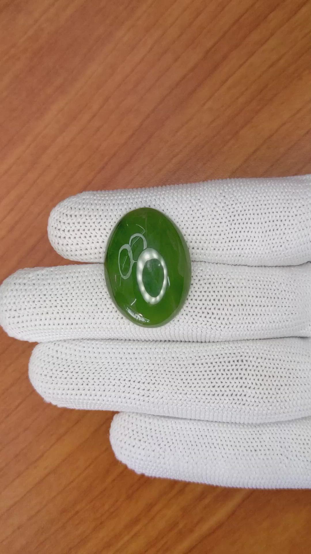 20.38 Ct. Cabochon Jade from Burma (Myanmar) Size Video