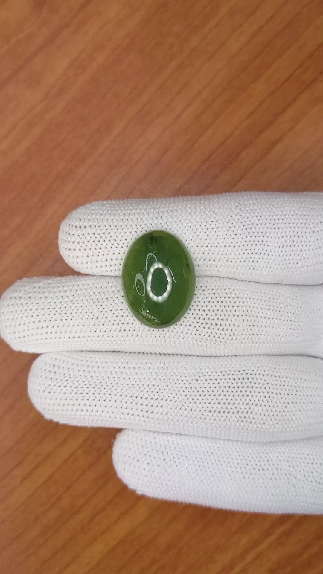 12.73 Ct. Cabochon Jade from Burma (Myanmar) Size Video