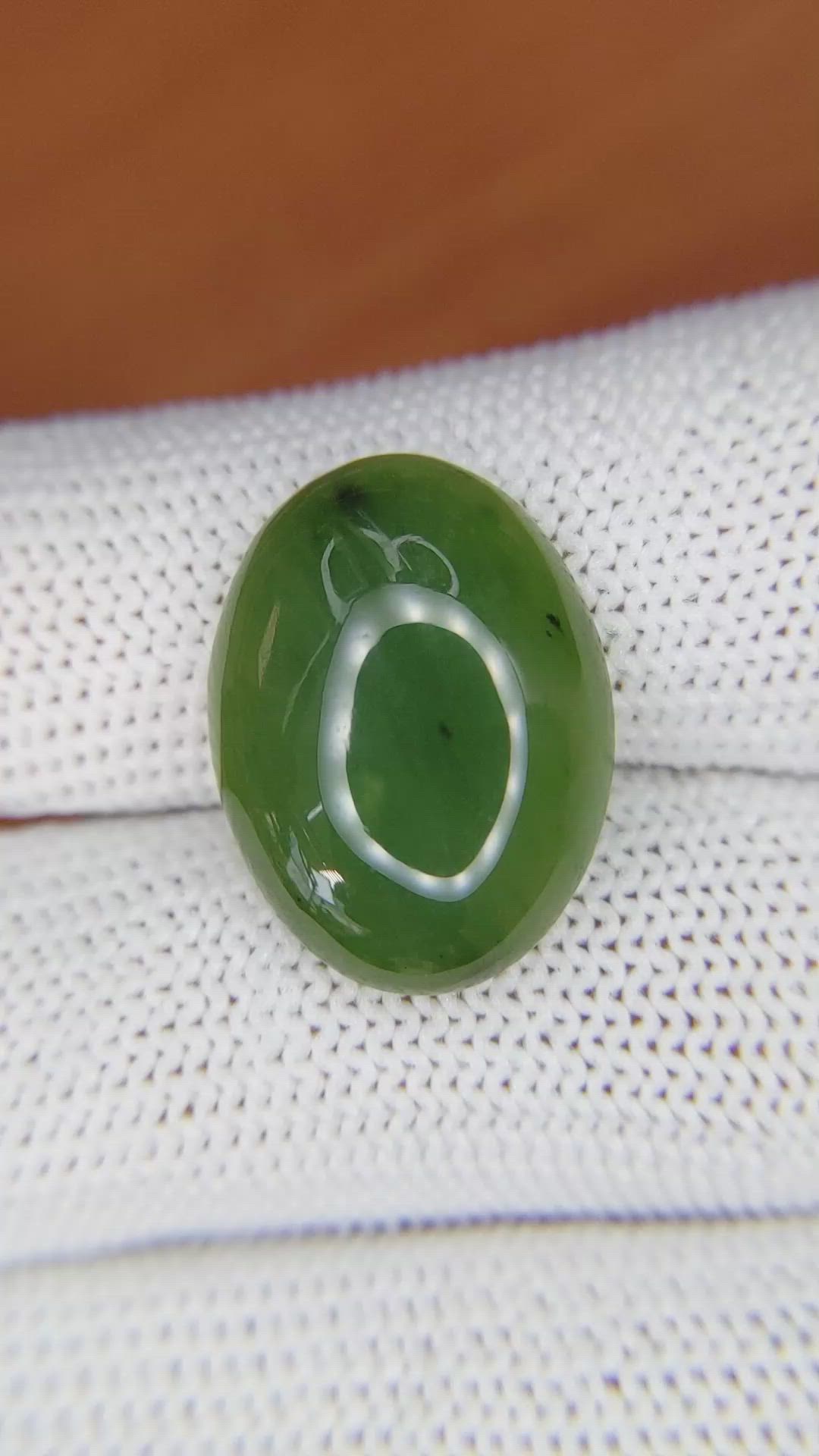 12.73 Ct. Cabochon Jade from Burma (Myanmar) Size Video