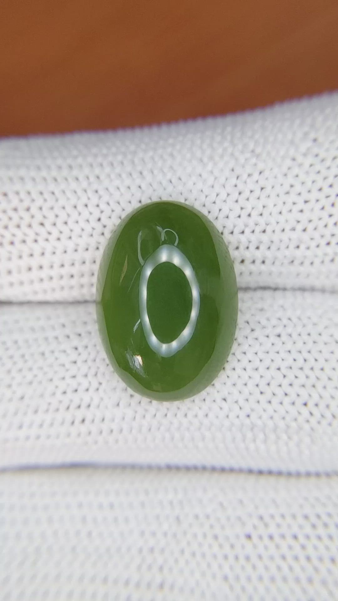10.54 Ct. Cabochon Jade from Burma (Myanmar) Size Video