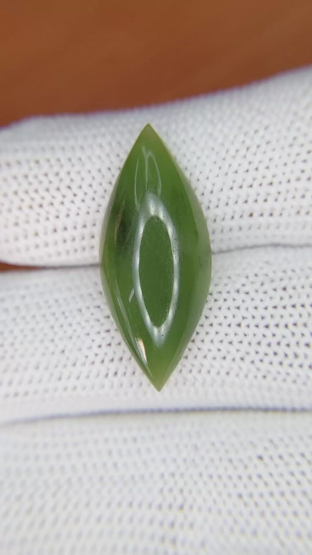 9.93 Ct. Cabochon Jade from Burma (Myanmar) Size Video