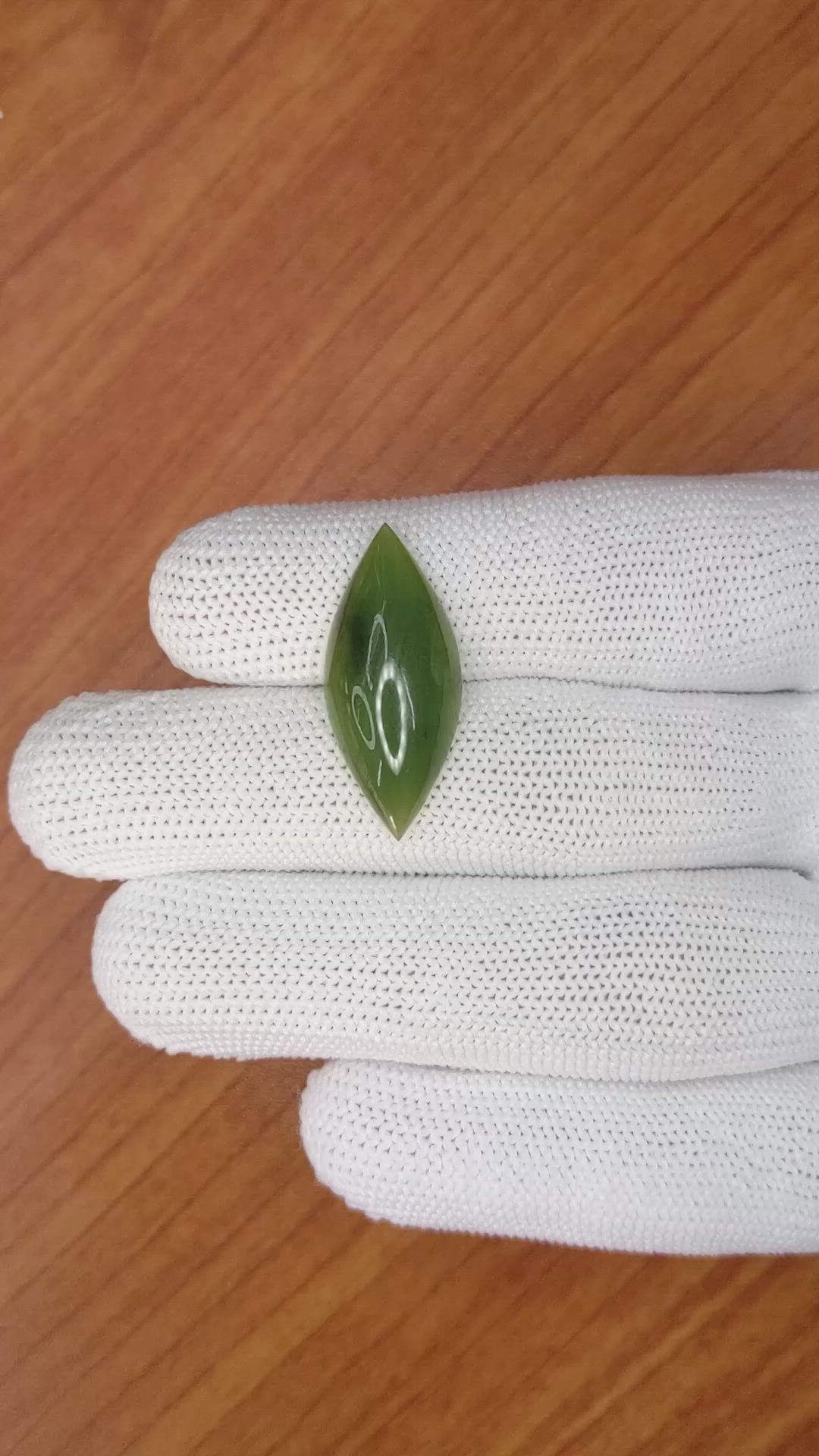 9.93 Ct. Cabochon Jade from Burma (Myanmar) Size Video