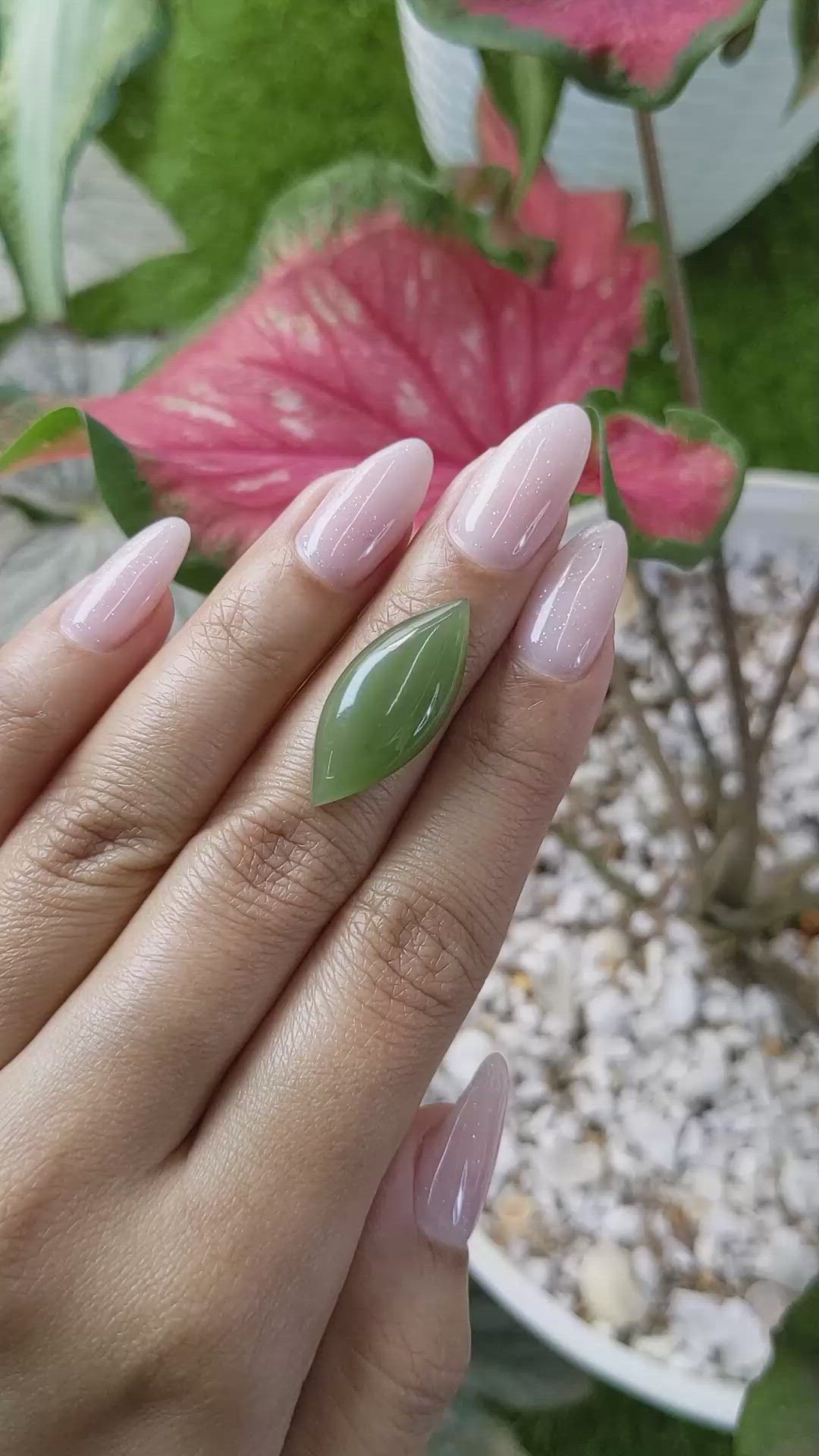 9.85 Ct. Cabochon Jade from Burma (Myanmar) Size Video