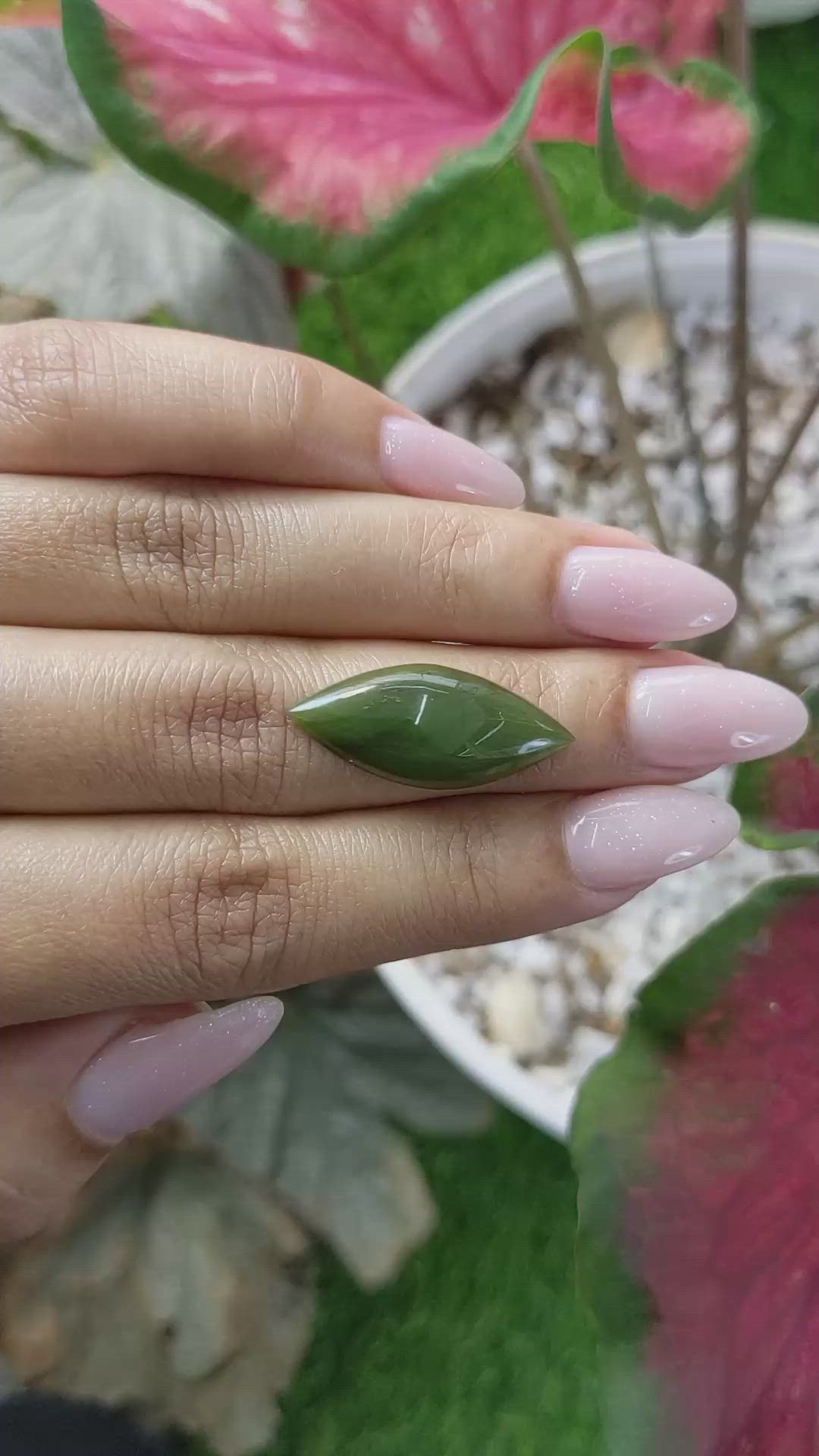 9.03 Ct. Cabochon Jade from Burma (Myanmar) Size Video