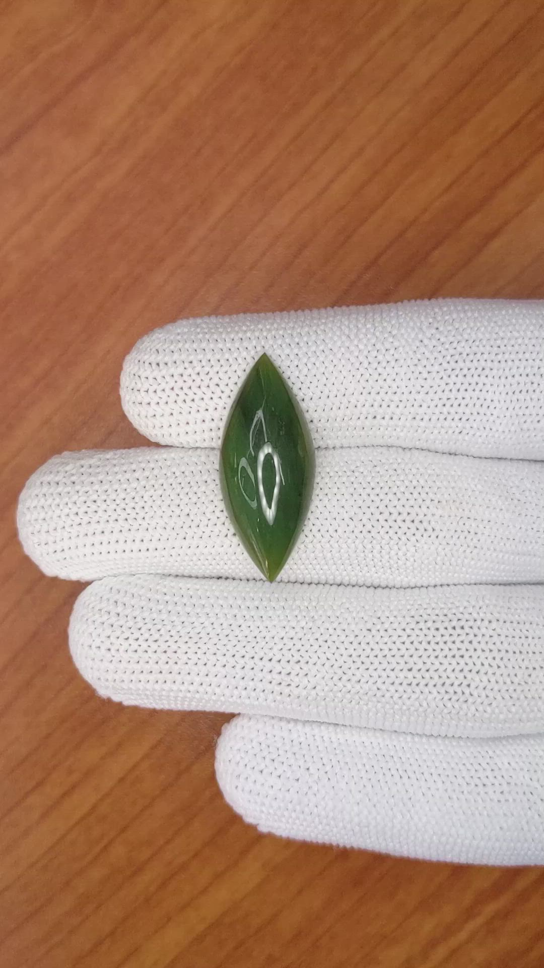 9.03 Ct. Cabochon Jade from Burma (Myanmar) Size Video