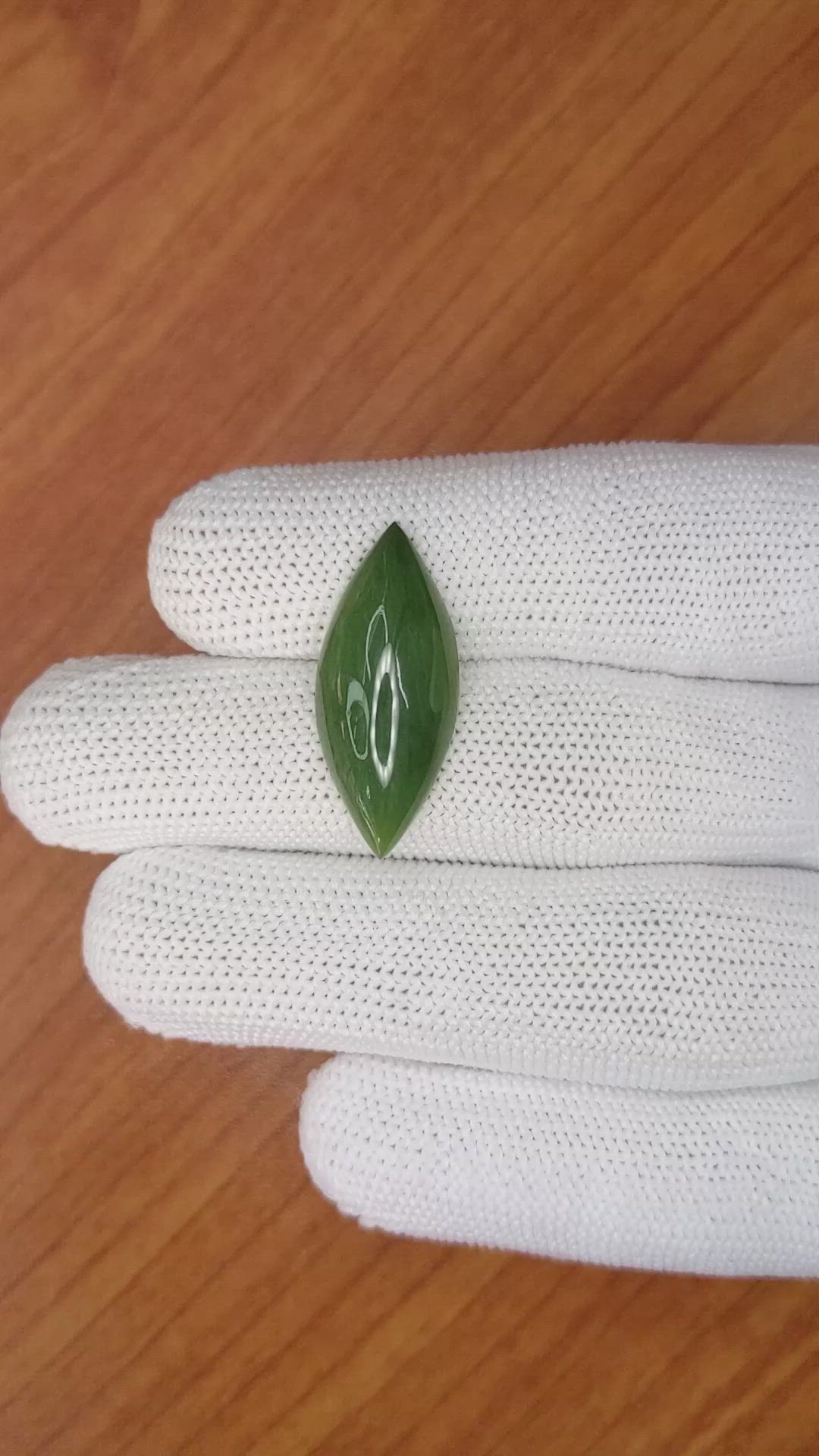 9.65 Ct. Cabochon Jade from Burma (Myanmar) Size Video