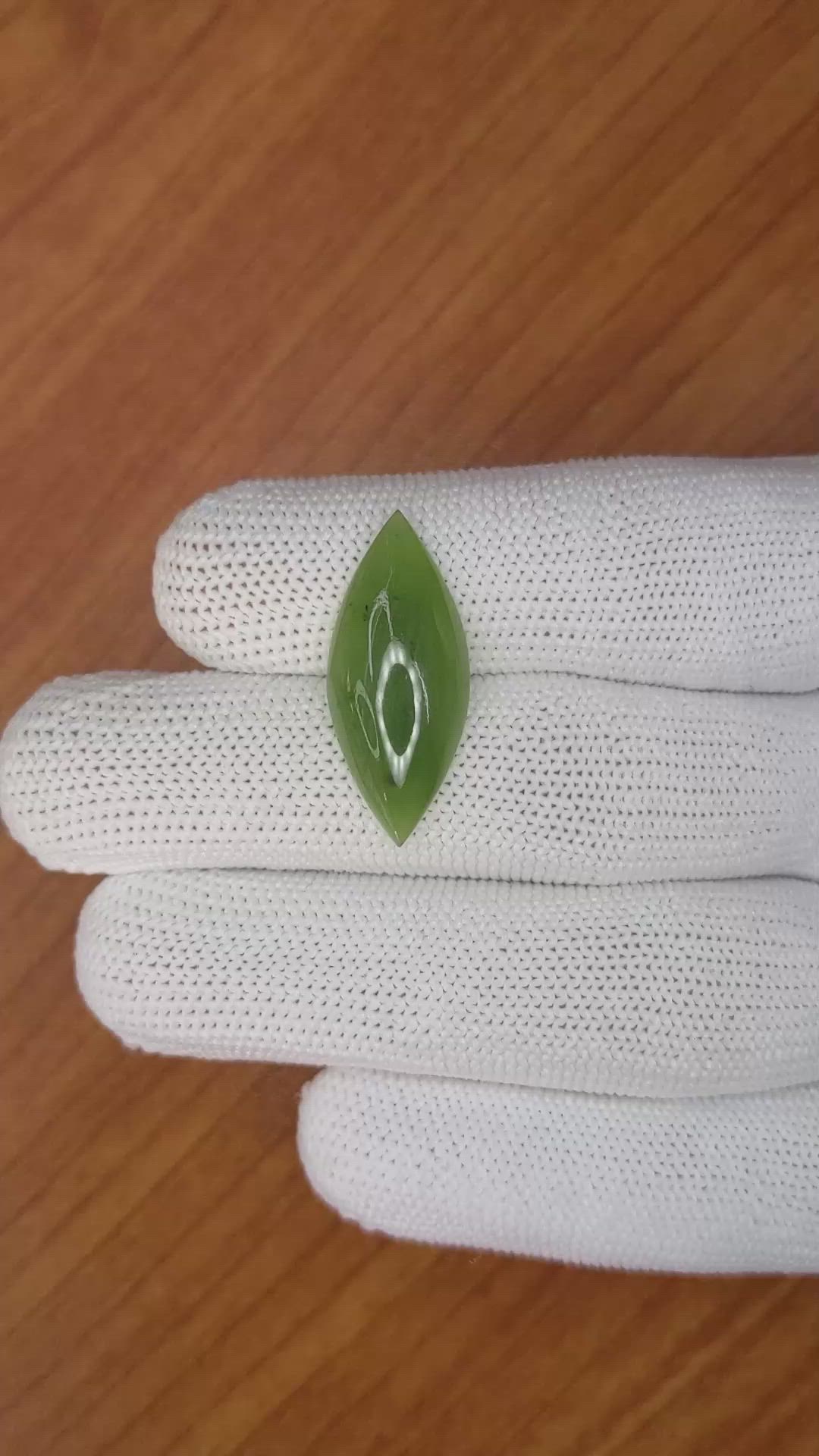 7.73 Ct. Cabochon Jade from Burma (Myanmar) Size Video