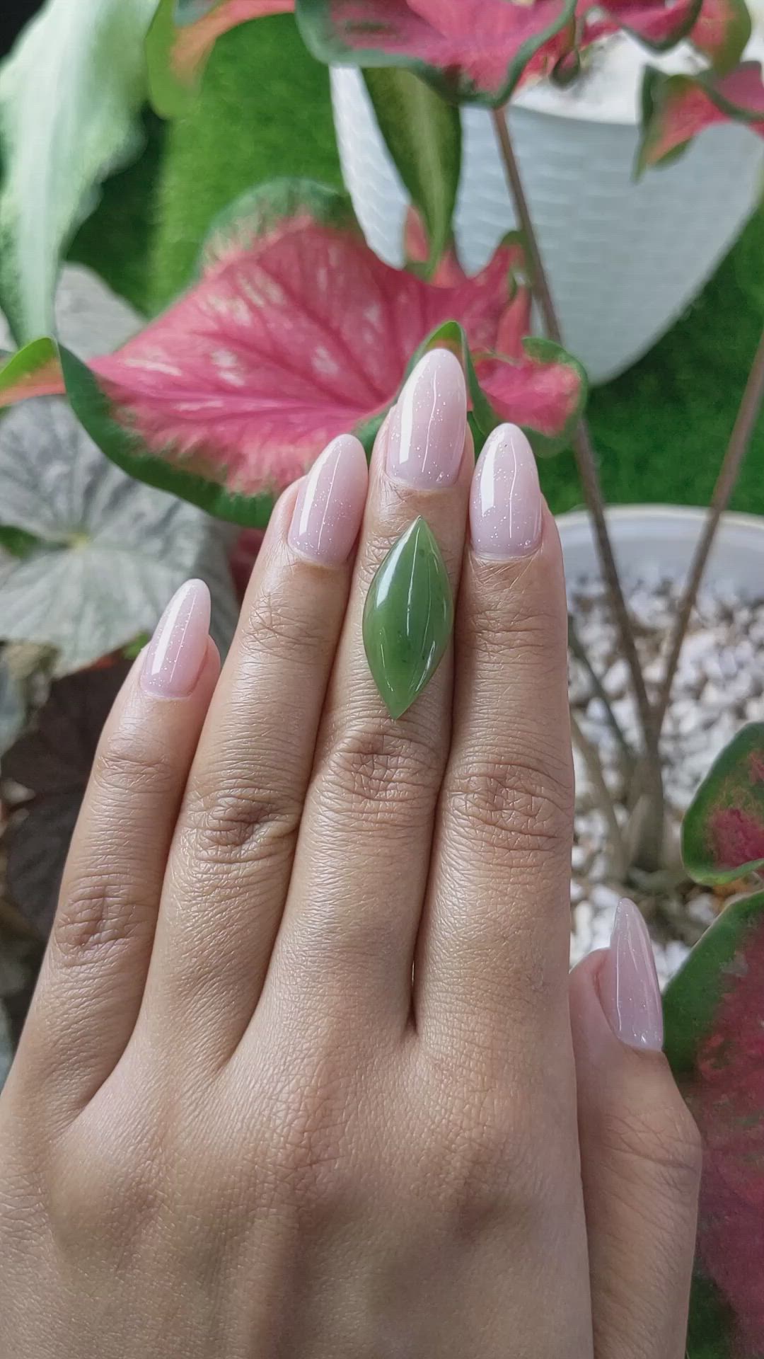 7.73 Ct. Cabochon Jade from Burma (Myanmar) Size Video