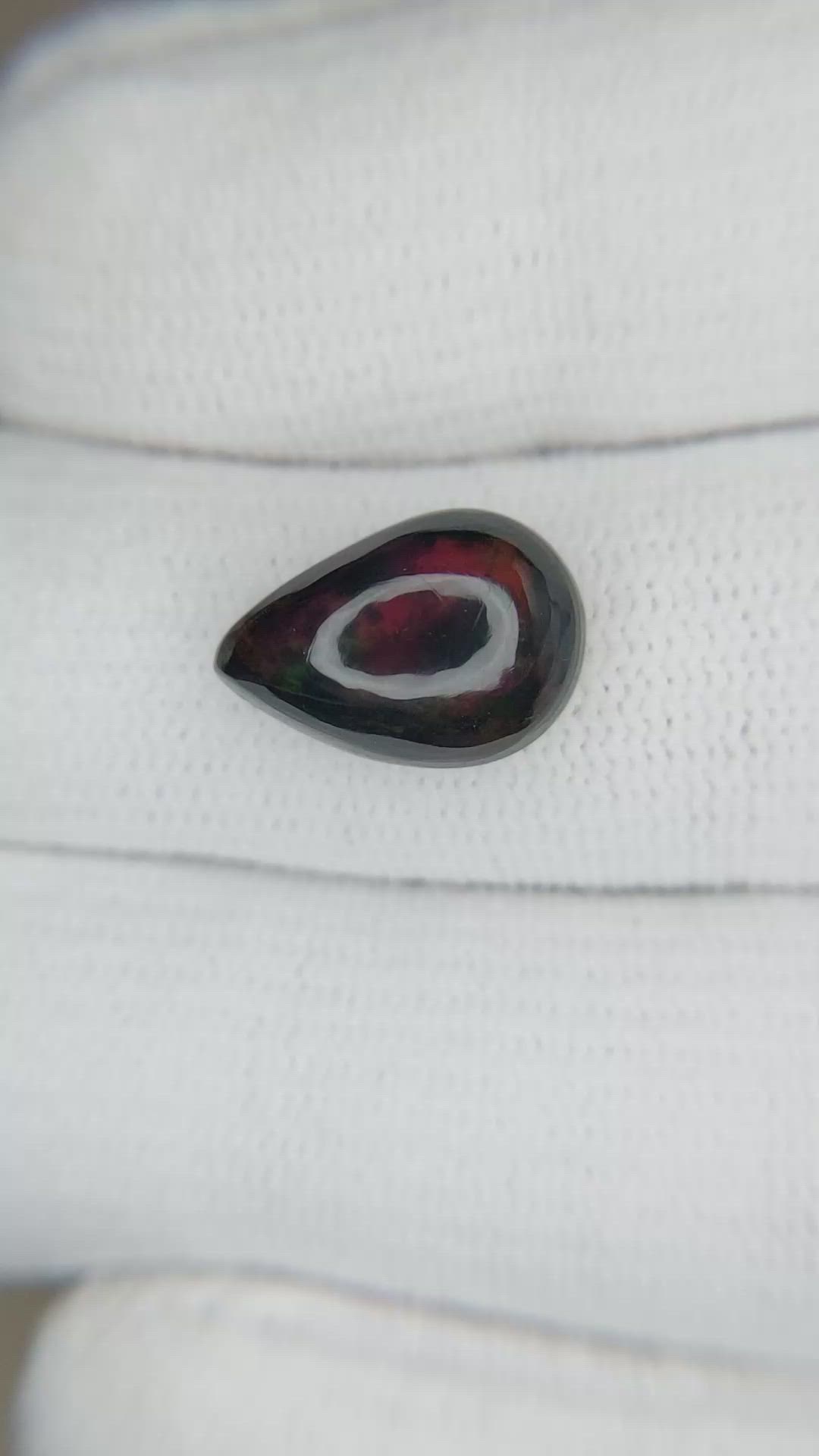 2.91 Ct. Cabochon Black Opal from Ethiopia Size Video