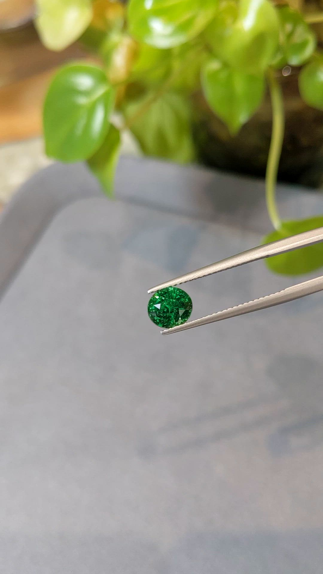 2.00 Ct. Tsavorite Garnet from Tanzania Size Video