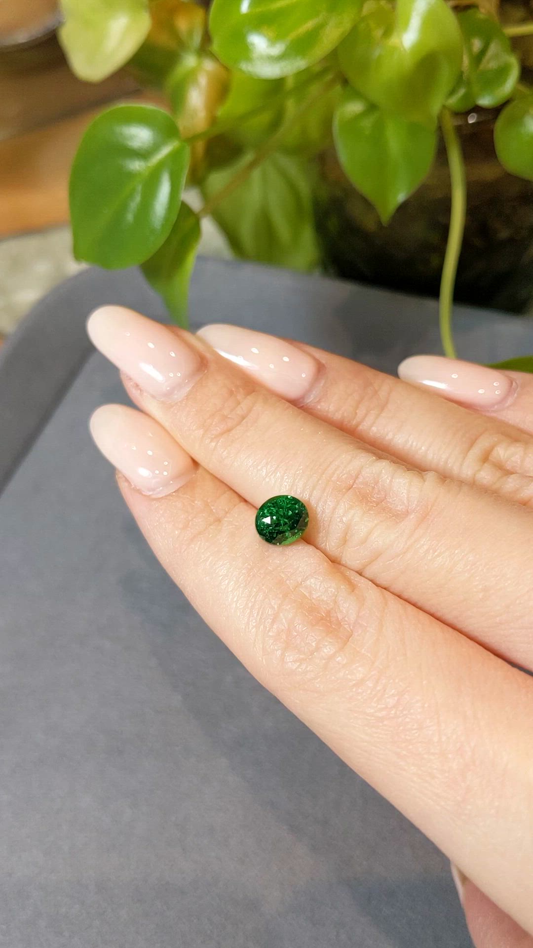 2.00 Ct. Tsavorite Garnet from Tanzania Size Video