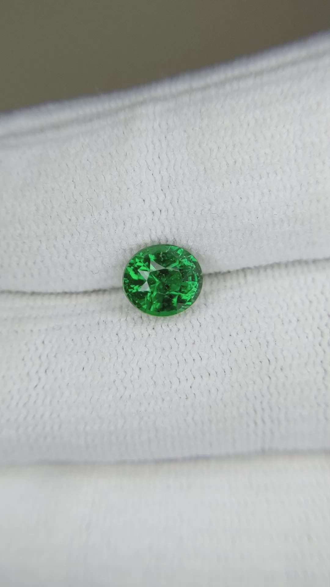 2.00 Ct. Tsavorite Garnet from Tanzania Size Video