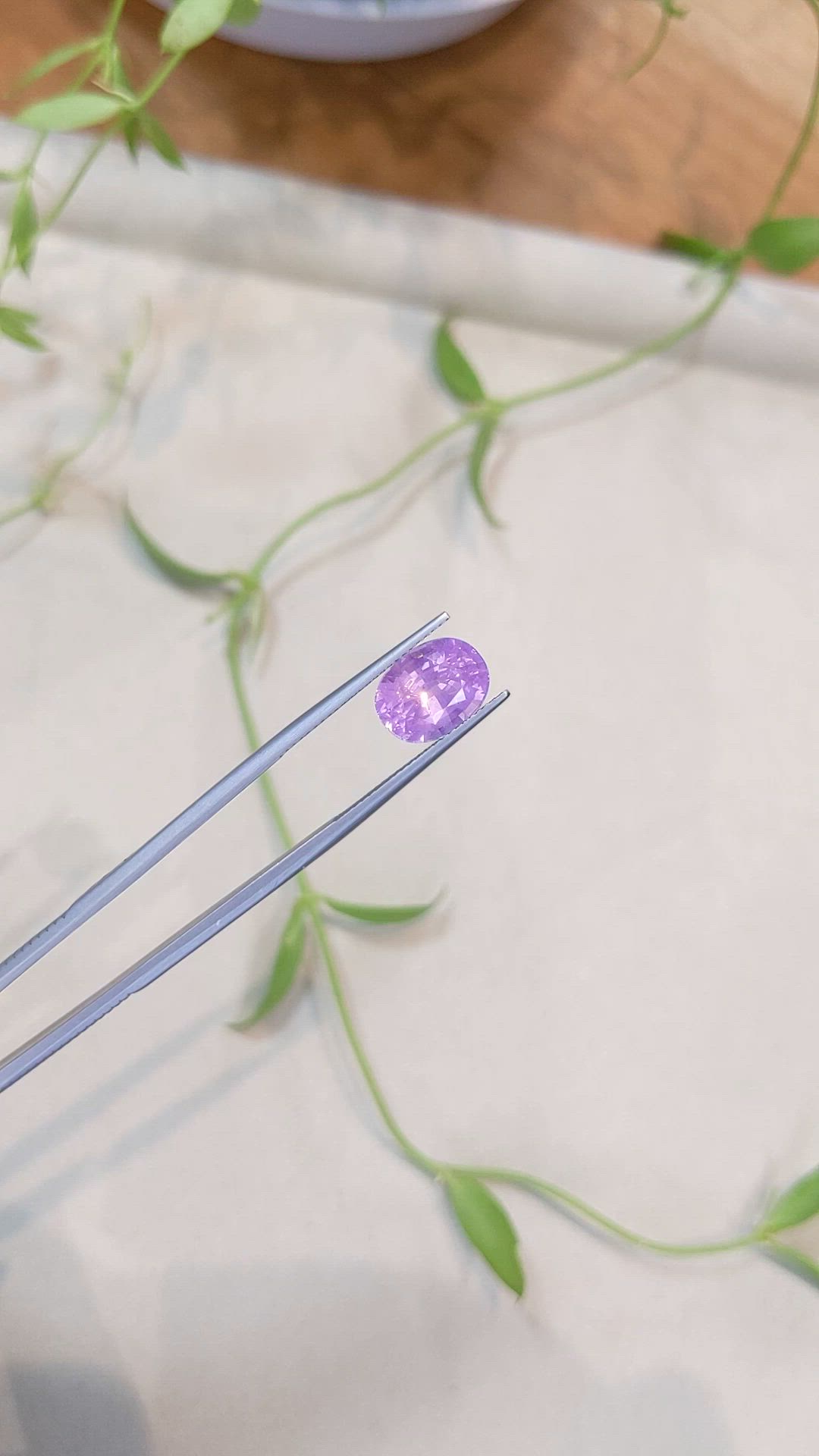 4.81 Ct. Pinkish Purple Spinel from Burma (Myanmar) Size Video