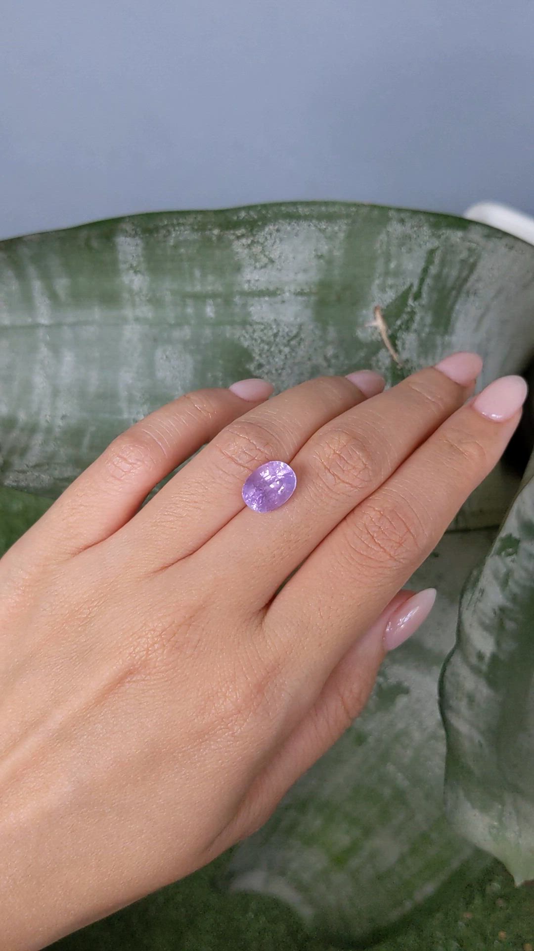 4.81 Ct. Pinkish Purple Spinel from Burma (Myanmar) Size Video