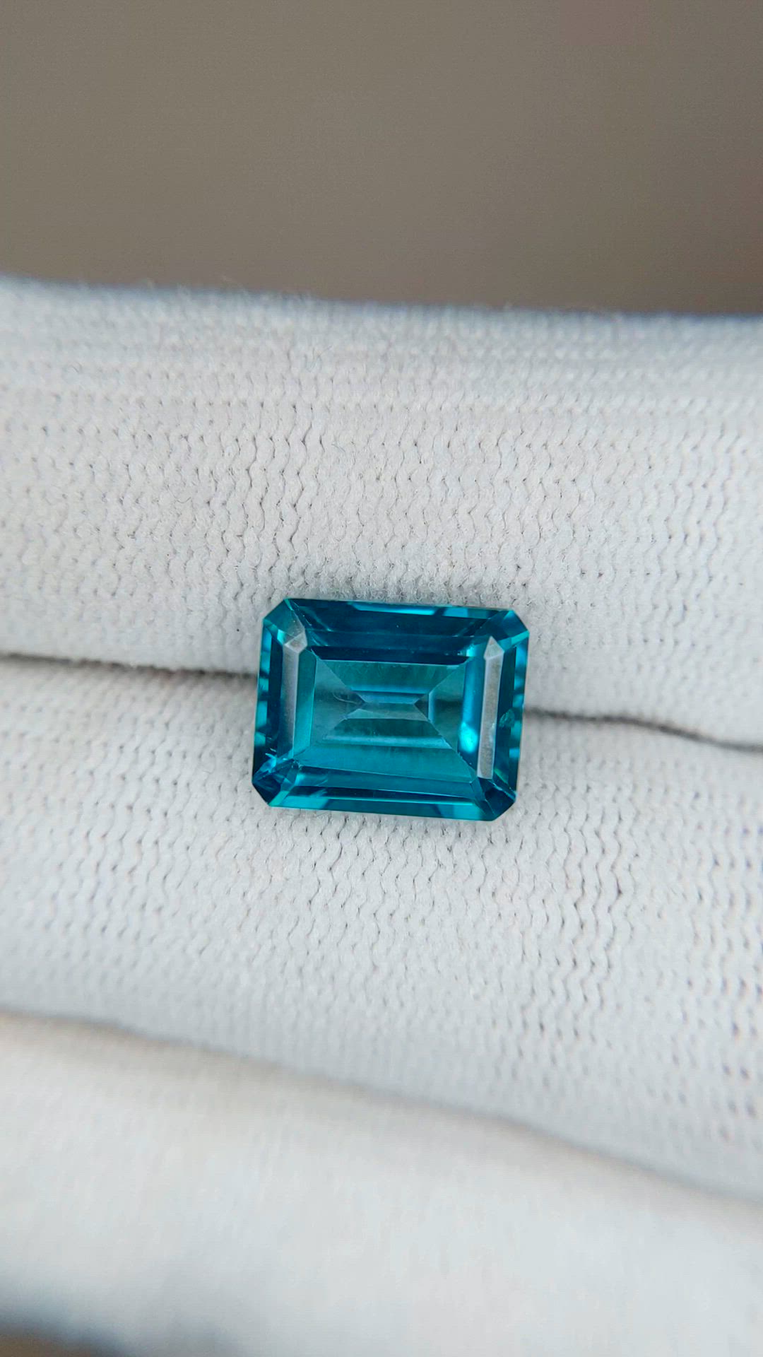 3.99 Ct. Greenish Blue Topaz from Brazil Size Video