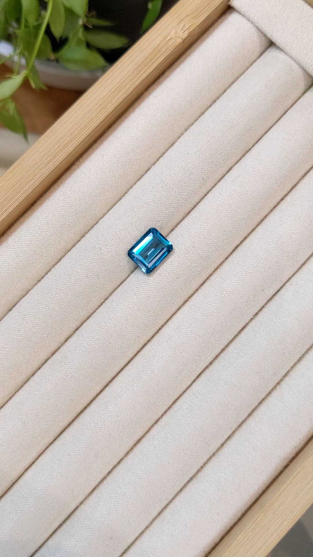 3.99 Ct. Greenish Blue Topaz from Brazil Size Video