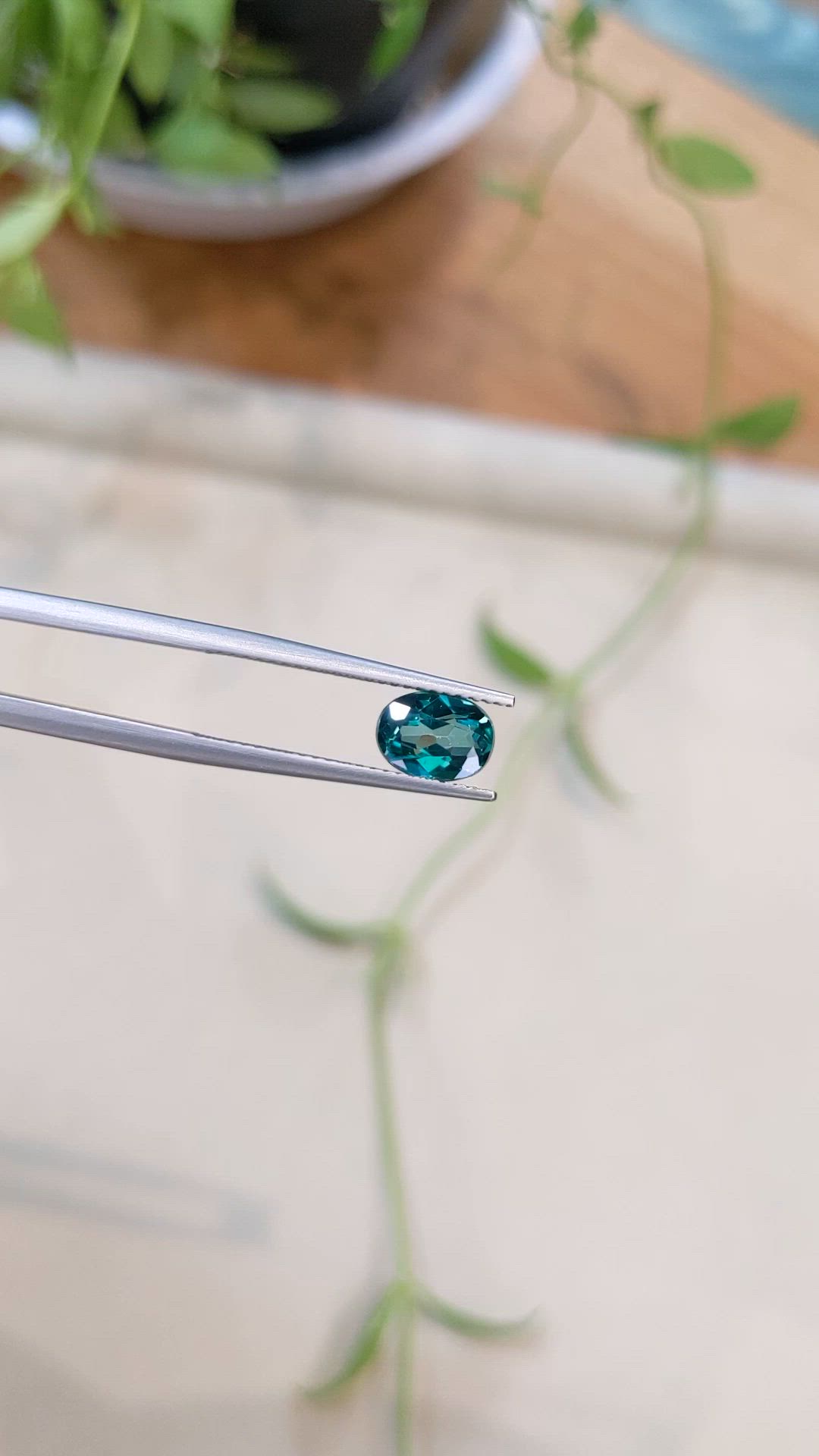 1.59 Ct. Bluish Green Topaz from Brazil Size Video
