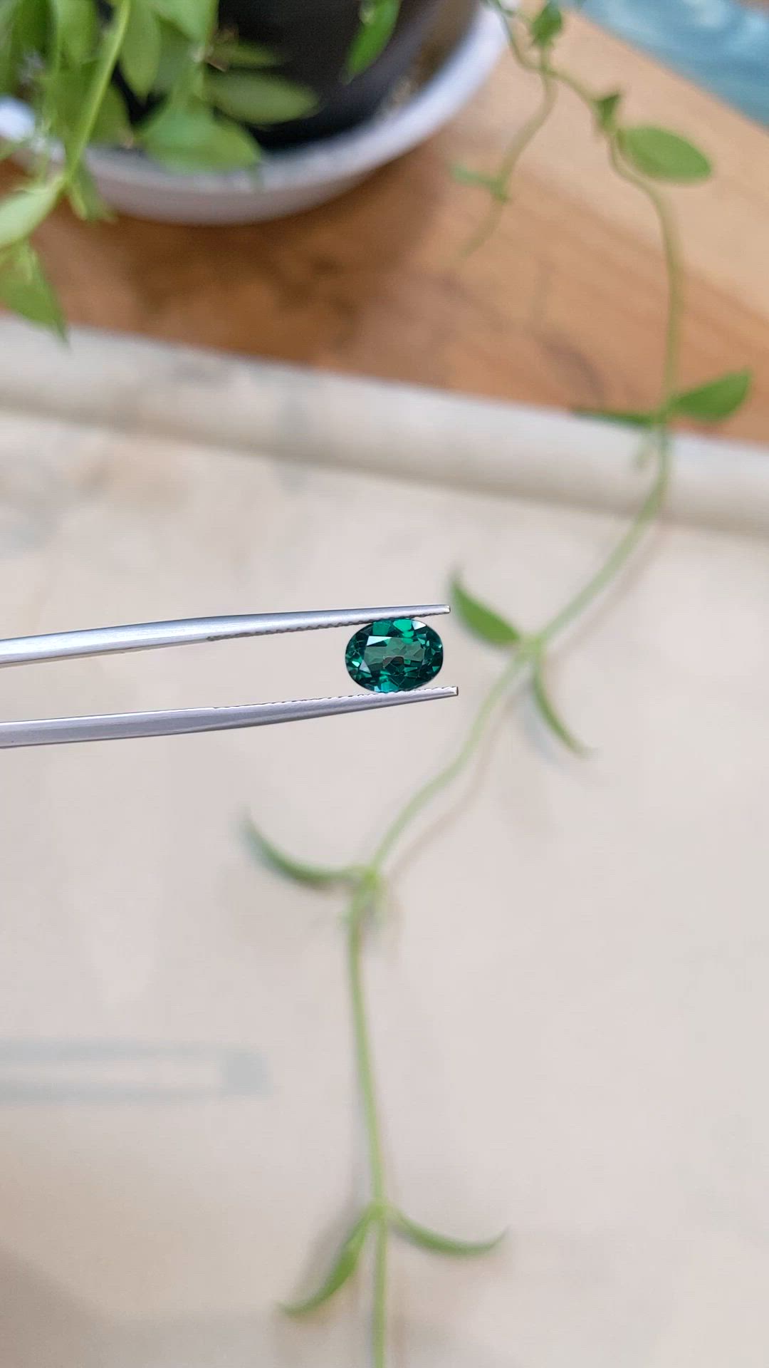 1.81 Ct. Bluish Green Topaz from Brazil Size Video