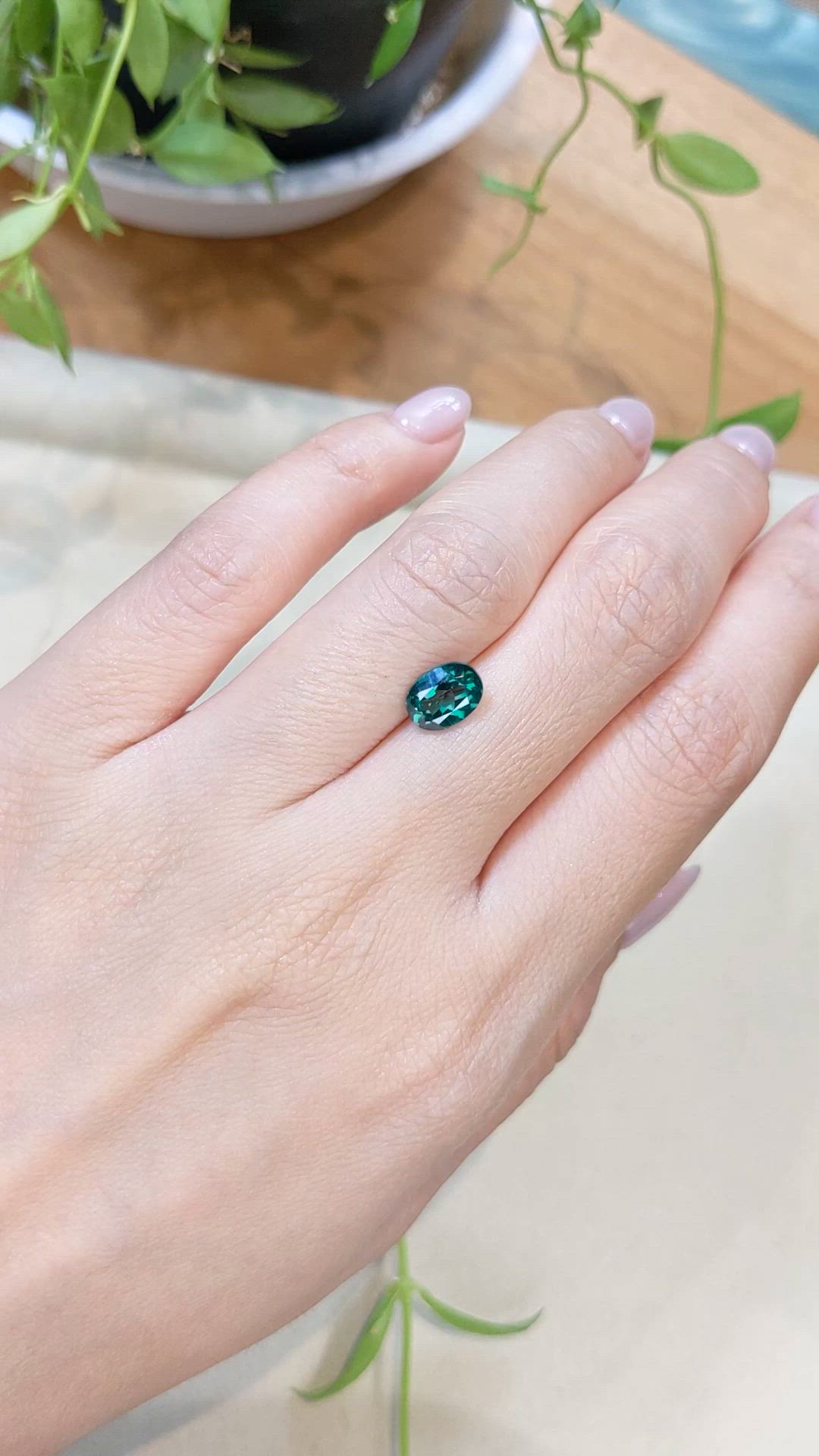 1.81 Ct. Bluish Green Topaz from Brazil Size Video