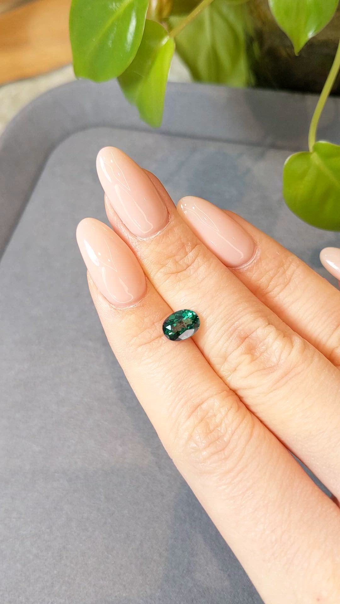 1.54 Ct. Bluish Green Topaz from Brazil Size Video