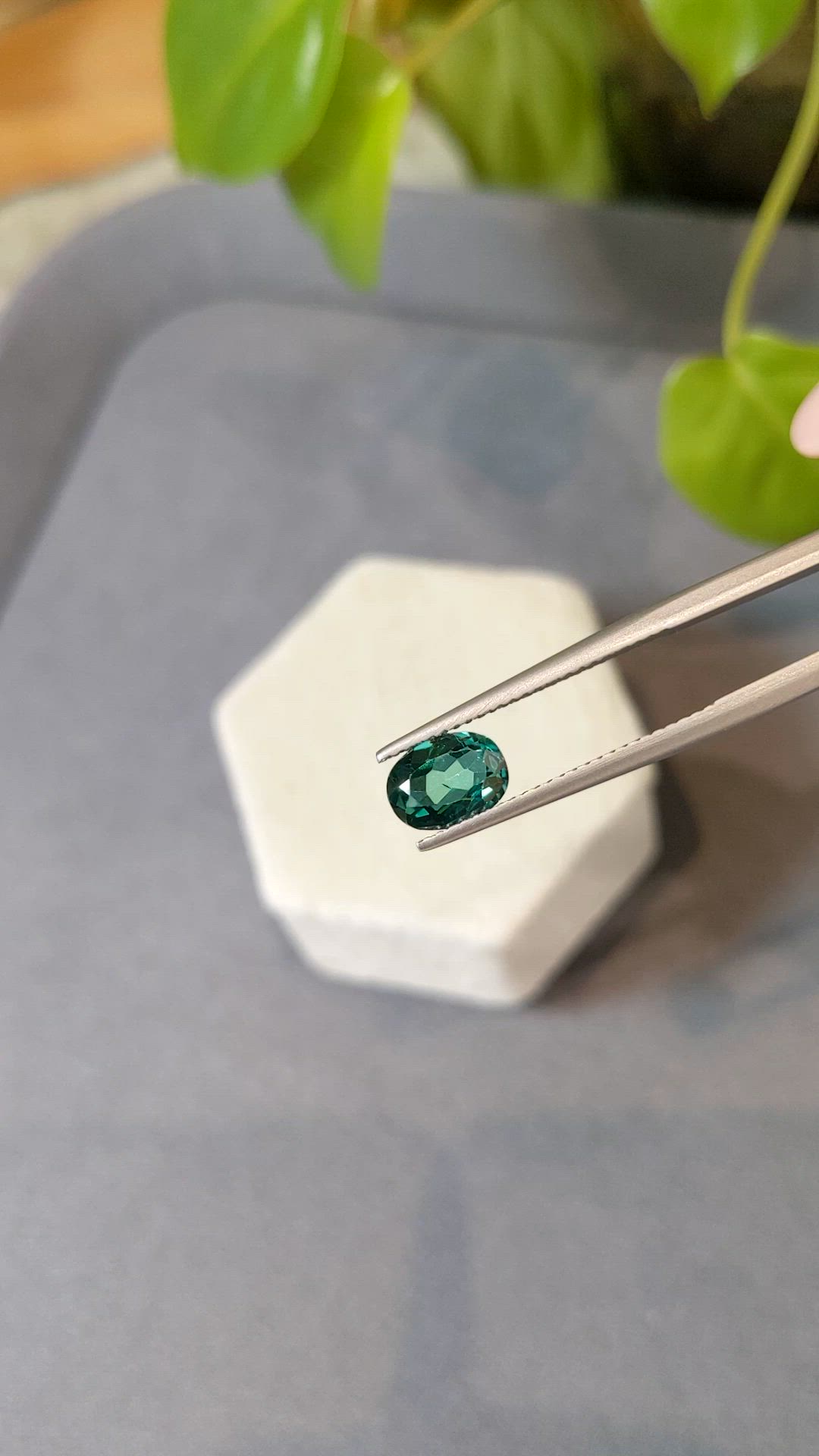 1.38 Ct. Bluish Green Topaz from Brazil Size Video