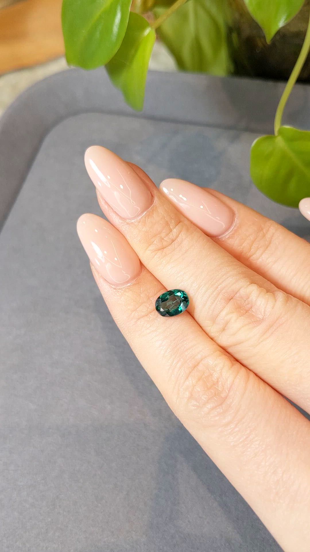 1.38 Ct. Bluish Green Topaz from Brazil Size Video