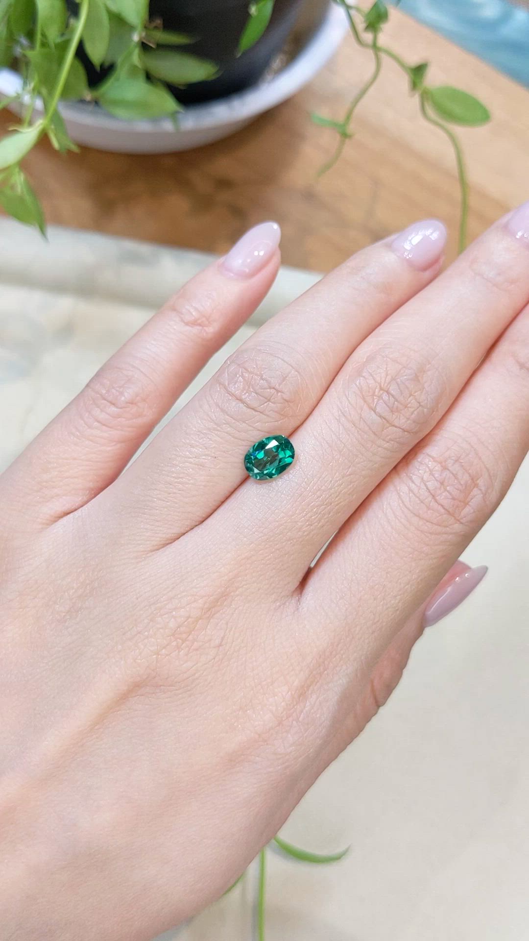 1.46 Ct. Bluish Green Topaz from Brazil Size Video