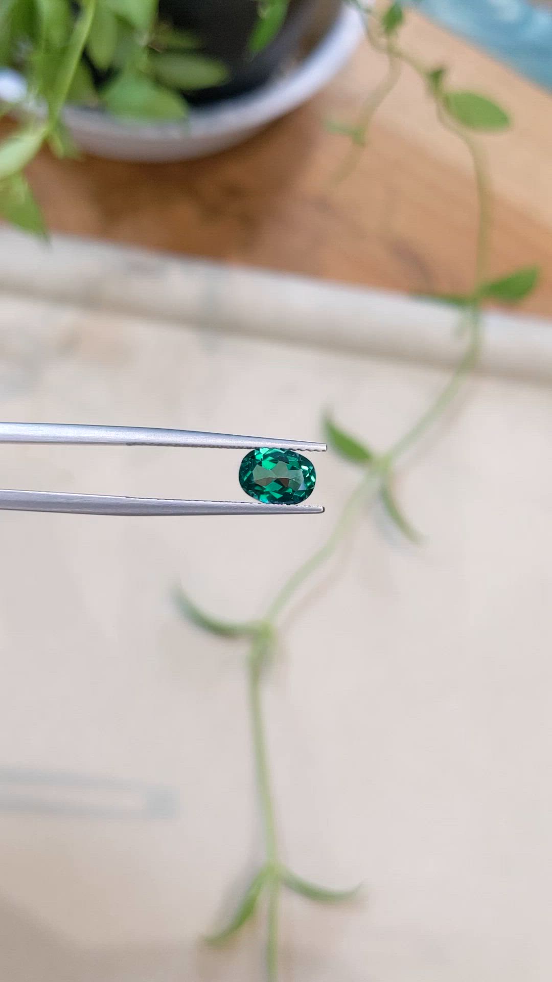 1.46 Ct. Bluish Green Topaz from Brazil Size Video