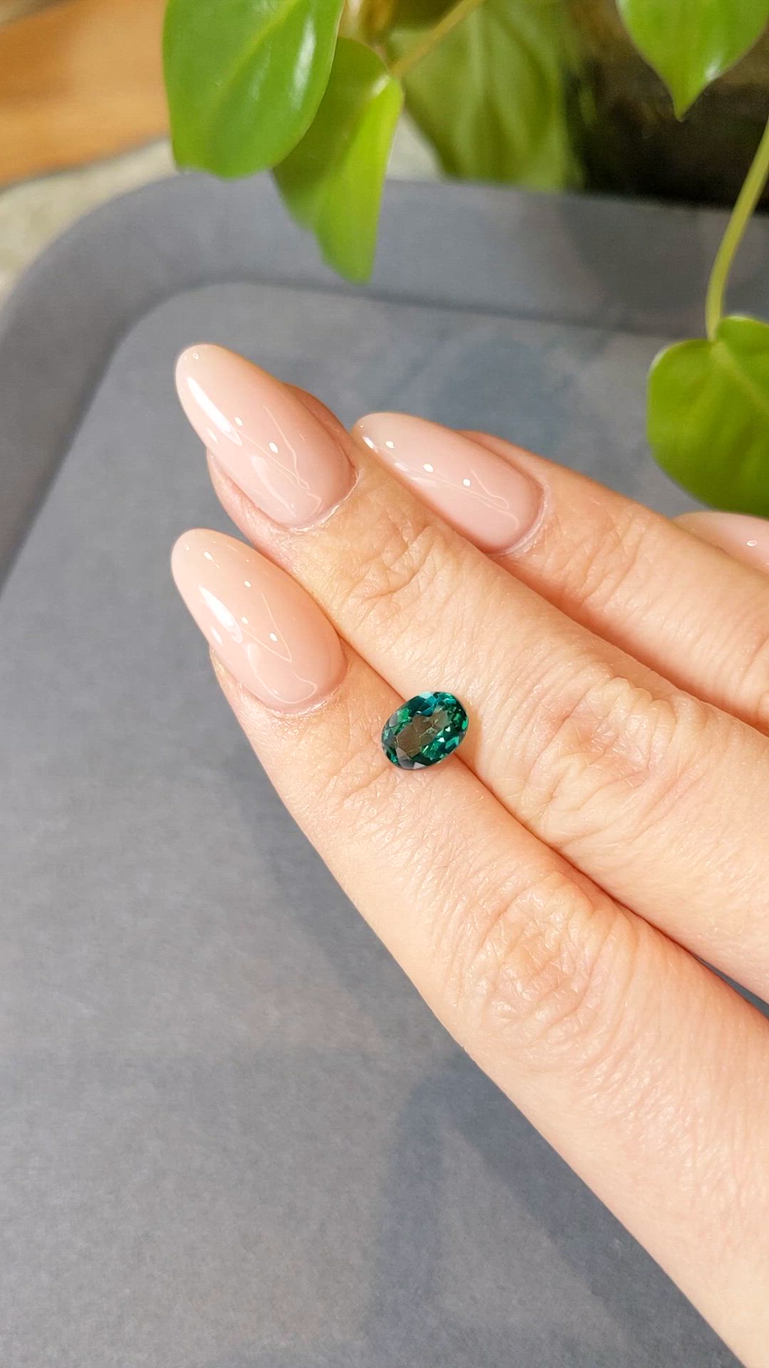 1.49 Ct. Bluish Green Topaz from Brazil Size Video