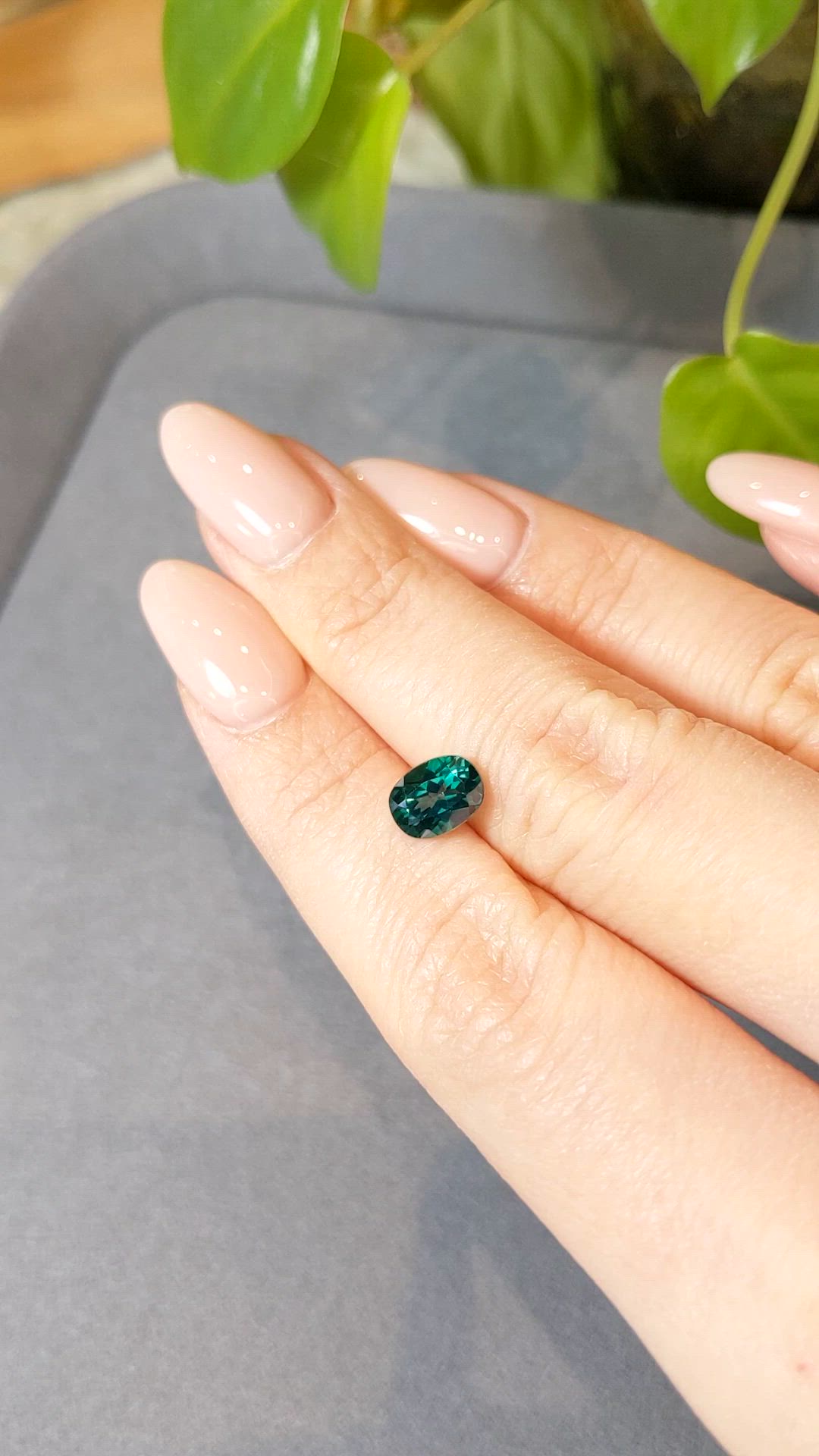 1.69 Ct. Bluish Green Topaz from Brazil Size Video