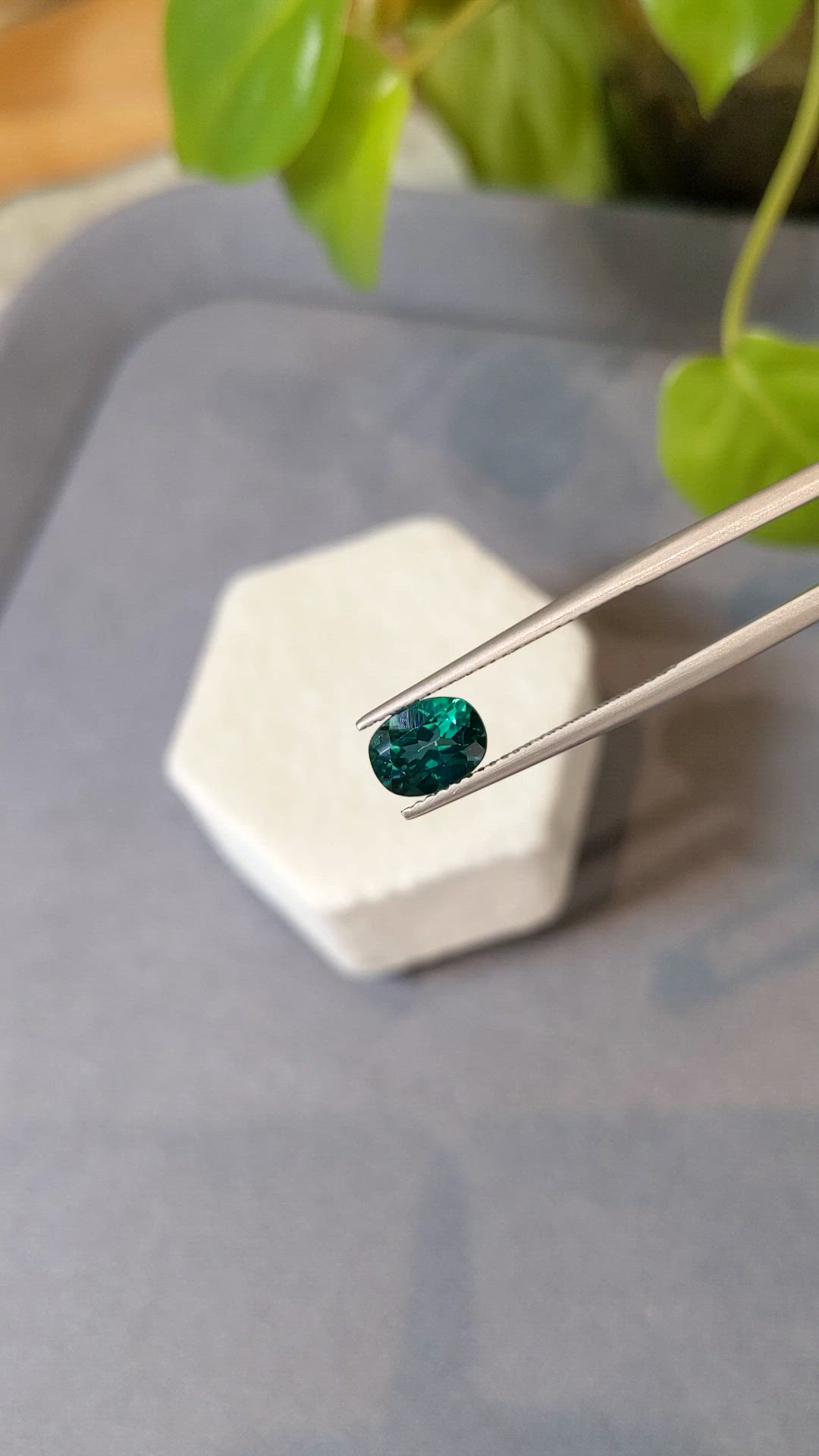 1.69 Ct. Bluish Green Topaz from Brazil Size Video