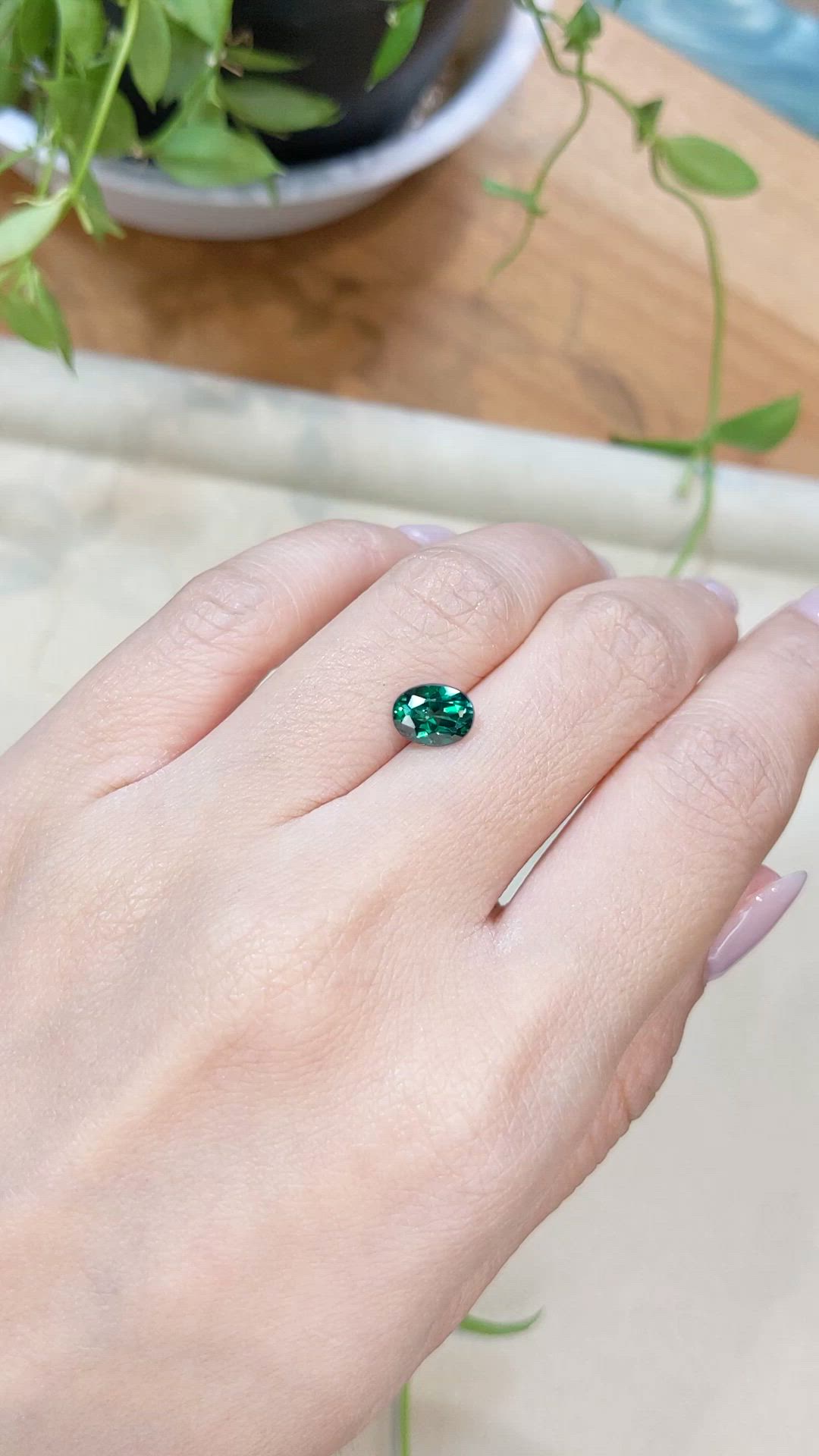 1.63 Ct. Bluish Green Topaz from Brazil Size Video