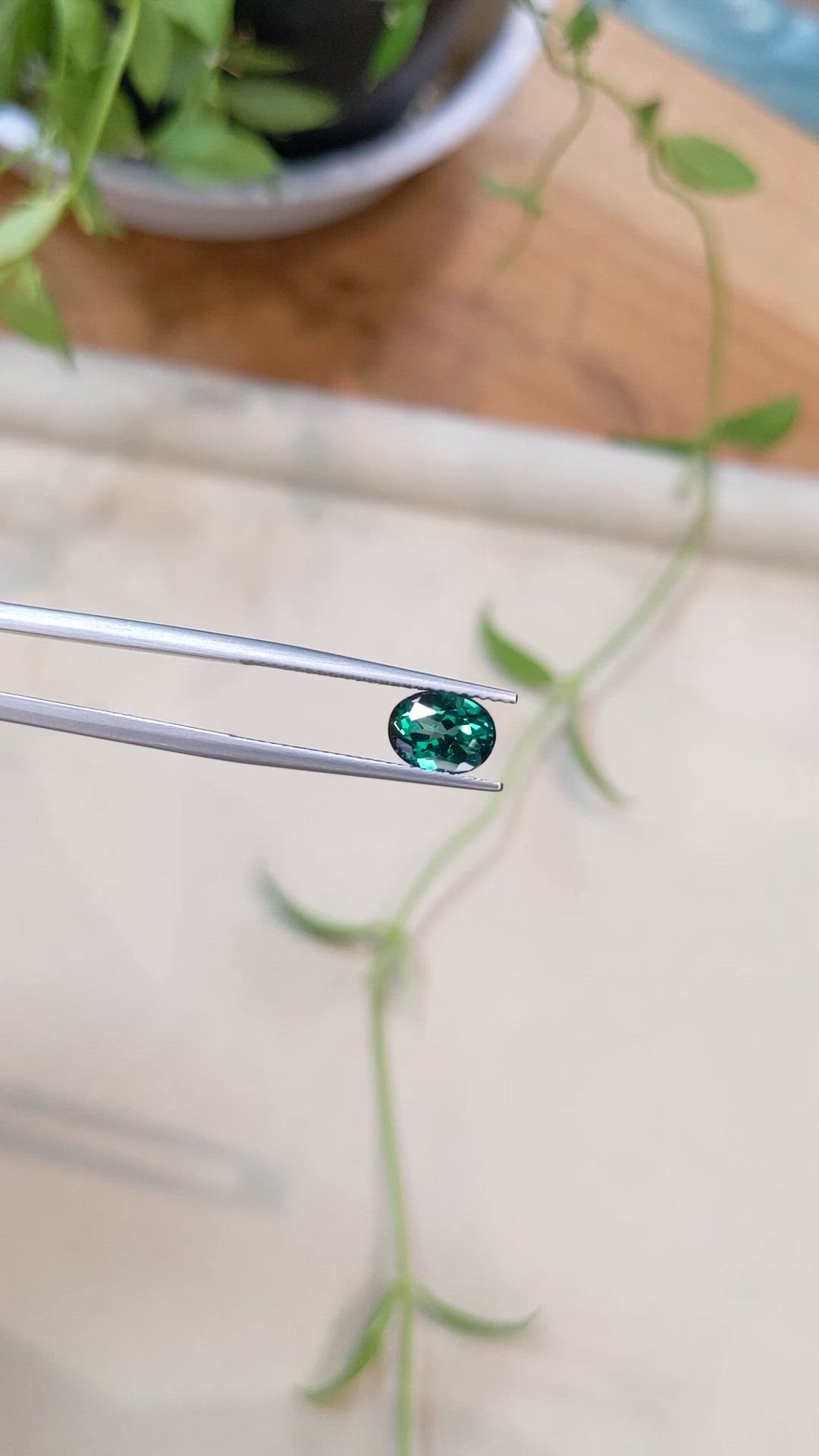 1.63 Ct. Bluish Green Topaz from Brazil Size Video
