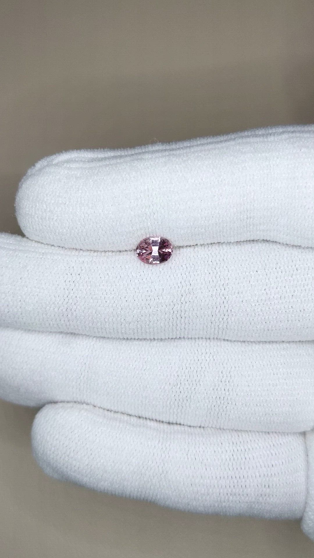 0.69 Ct. Pink Garnet from Ceylon (Sri Lanka) Size Video