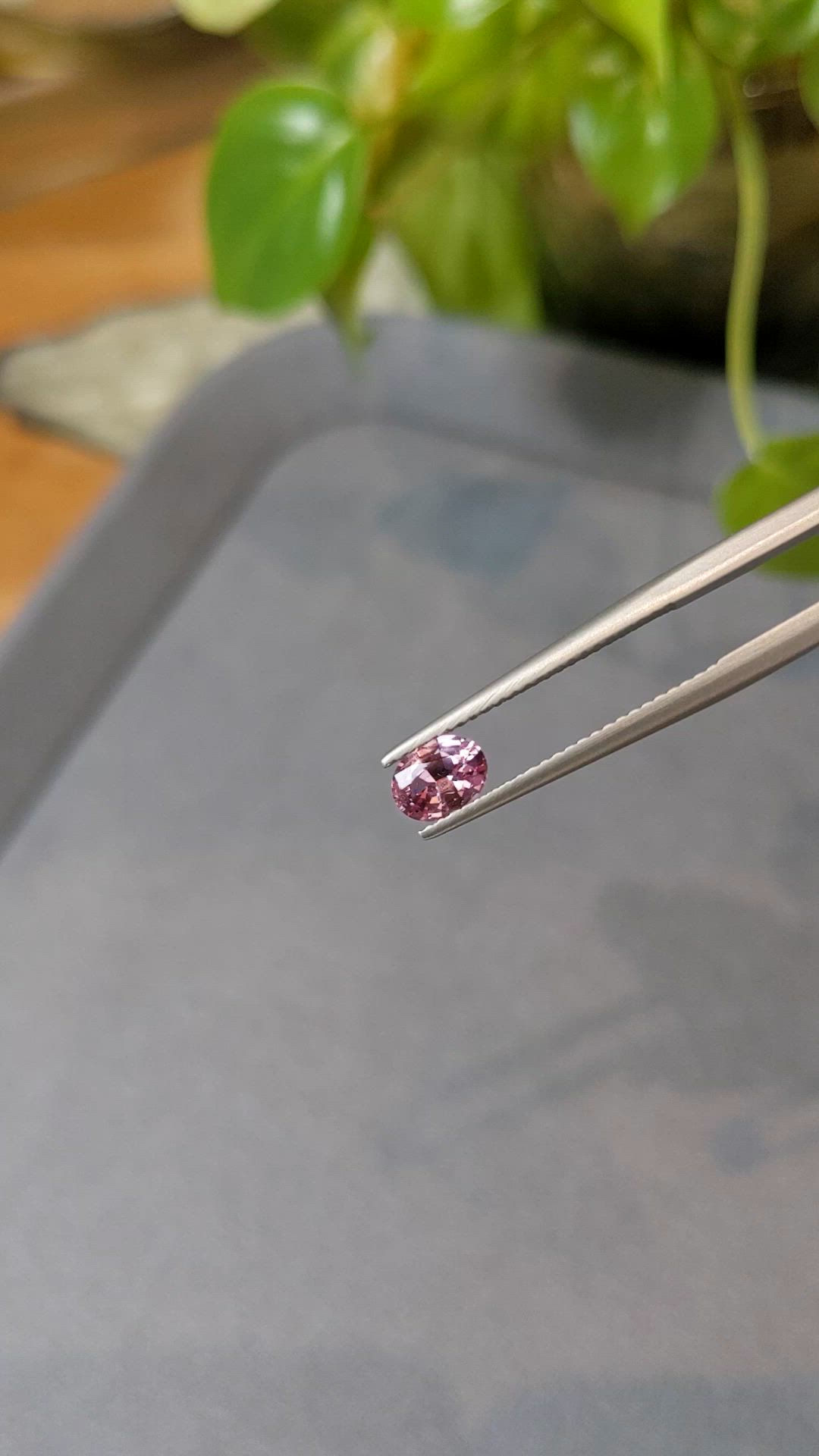 0.69 Ct. Pink Garnet from Ceylon (Sri Lanka) Size Video