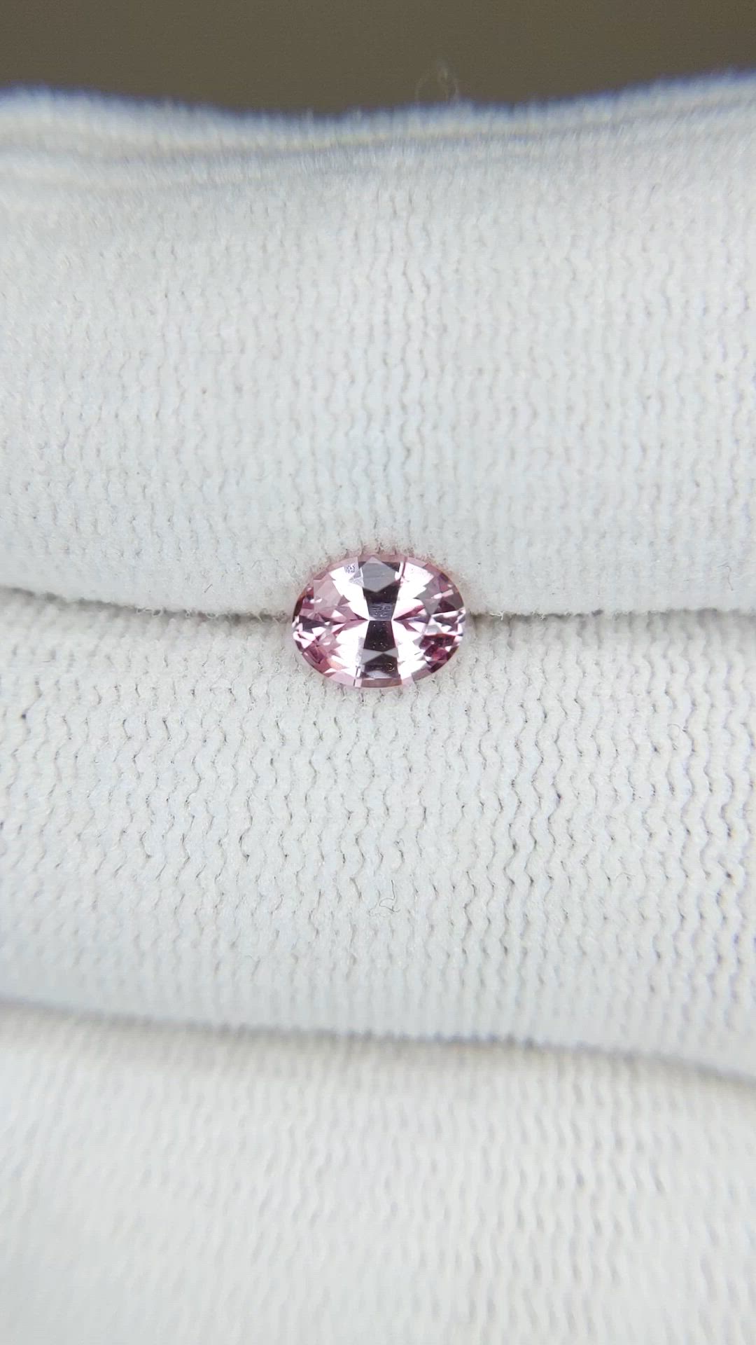 0.69 Ct. Pink Garnet from Ceylon (Sri Lanka) Size Video
