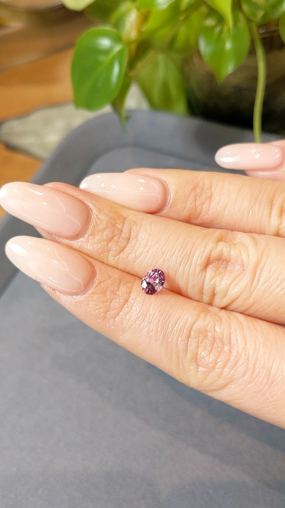 0.69 Ct. Pink Garnet from Ceylon (Sri Lanka) Size Video