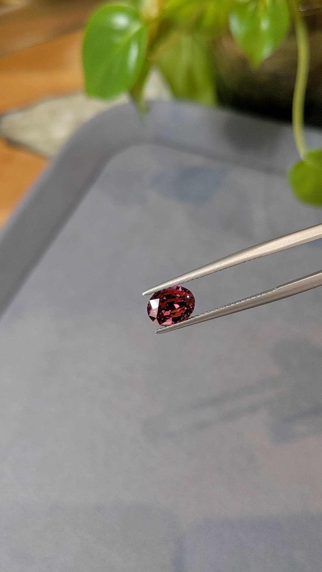 1.62 Ct. Purplish Pink Garnet from Ceylon (Sri Lanka) Size Video