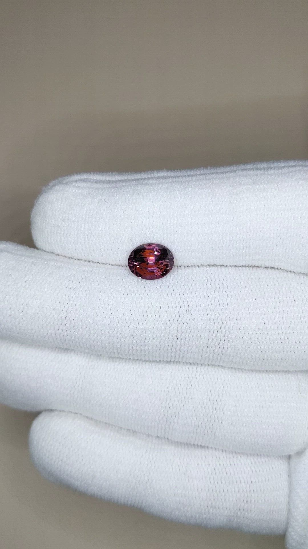 1.62 Ct. Purplish Pink Garnet from Ceylon (Sri Lanka) Size Video