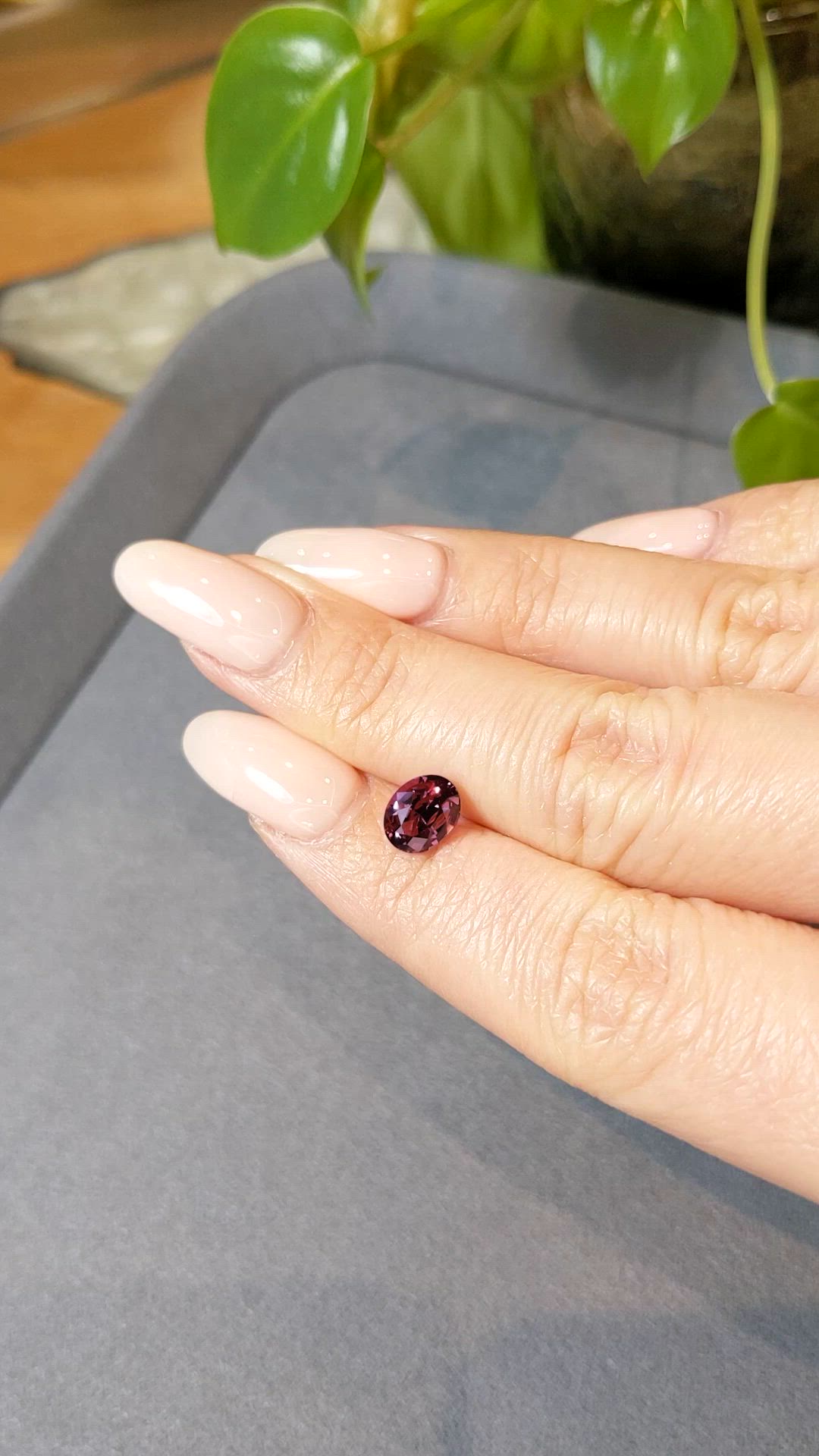 1.62 Ct. Purplish Pink Garnet from Ceylon (Sri Lanka) Size Video