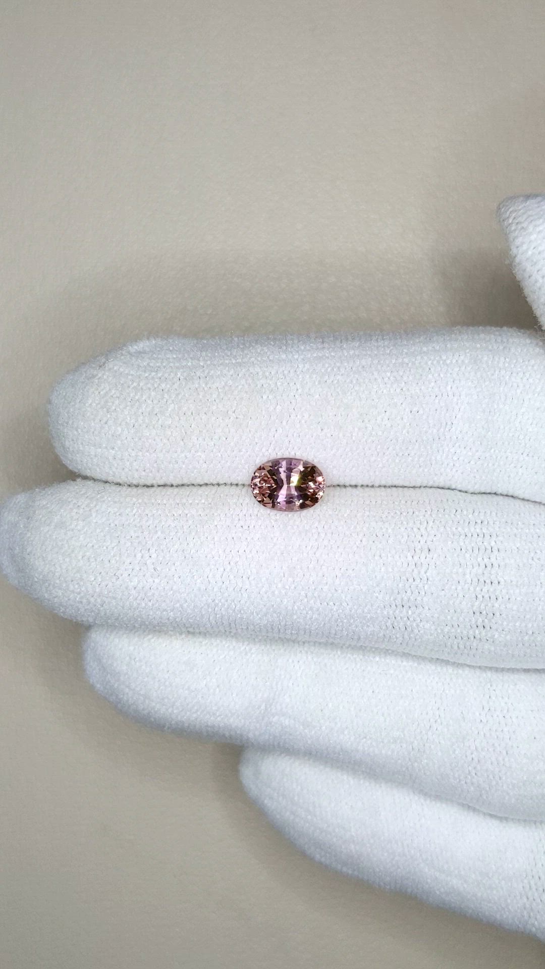 1.08 Ct. Pink Garnet from Ceylon (Sri Lanka) Size Video