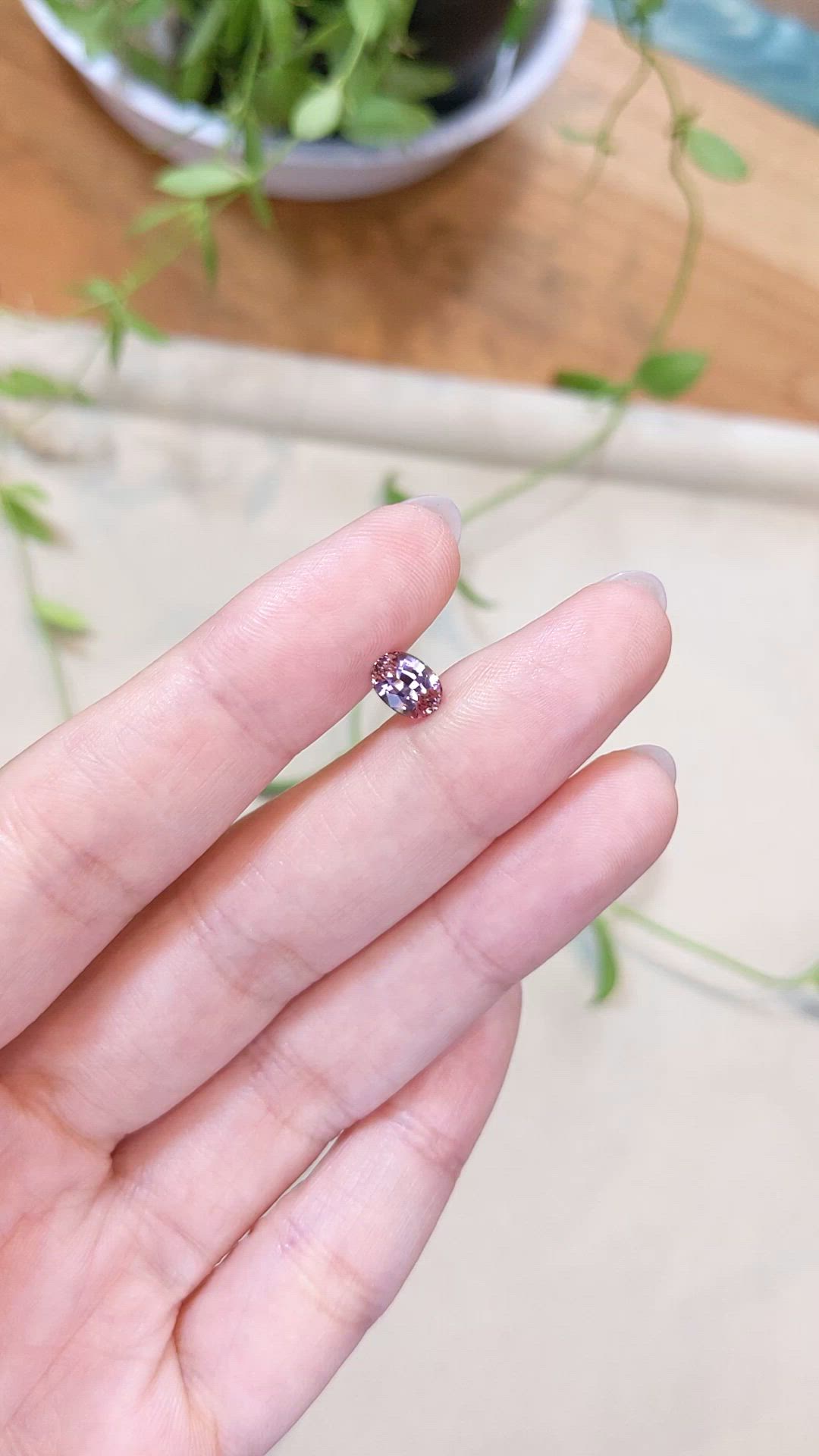 1.08 Ct. Pink Garnet from Ceylon (Sri Lanka) Size Video