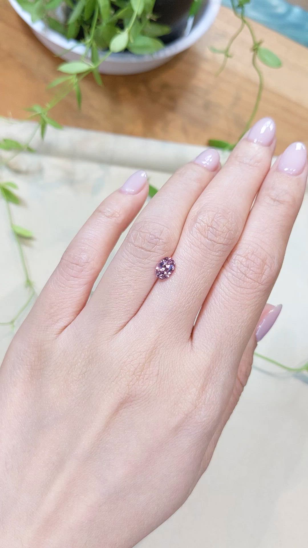 1.08 Ct. Pink Garnet from Ceylon (Sri Lanka) Size Video