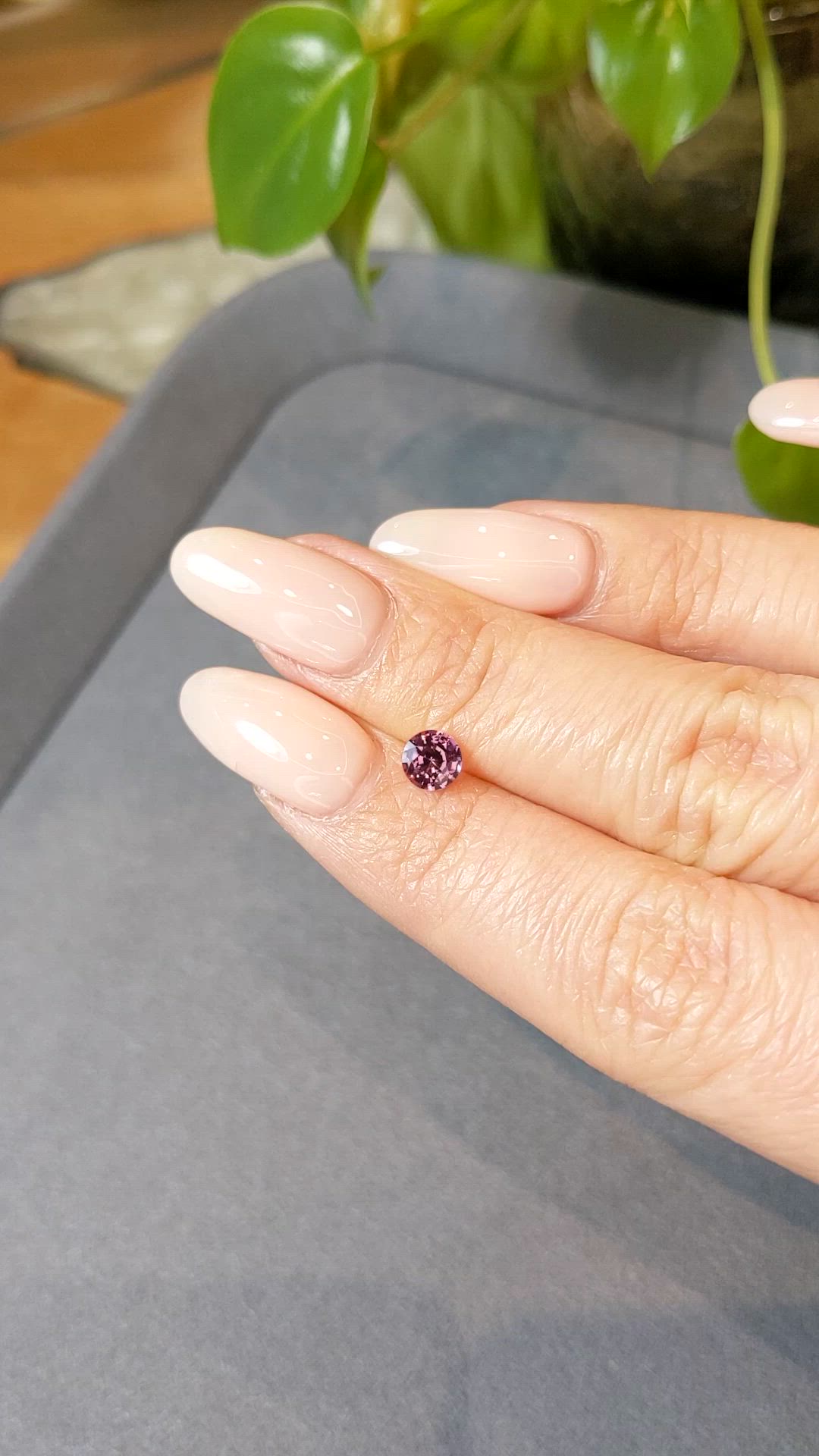 0.60 Ct. Pink Garnet from Ceylon (Sri Lanka) Size Video