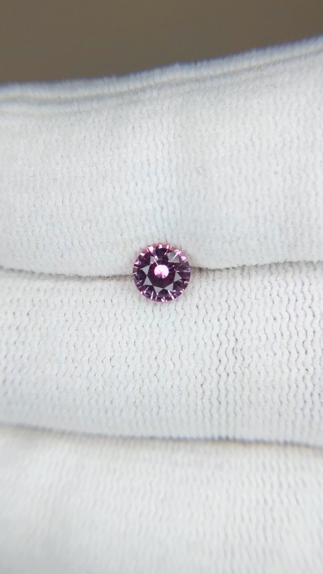 0.60 Ct. Pink Garnet from Ceylon (Sri Lanka) Size Video