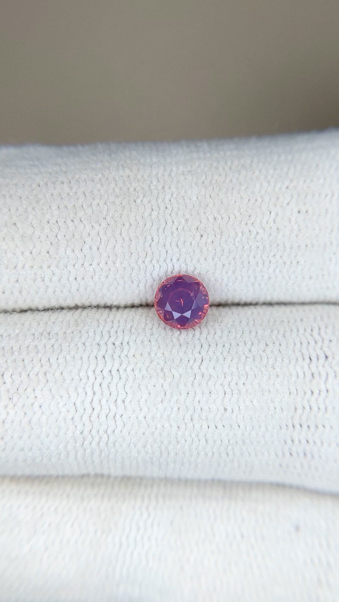 0.52 Ct. Purplish Red Garnet from Ceylon (Sri Lanka) Size Video