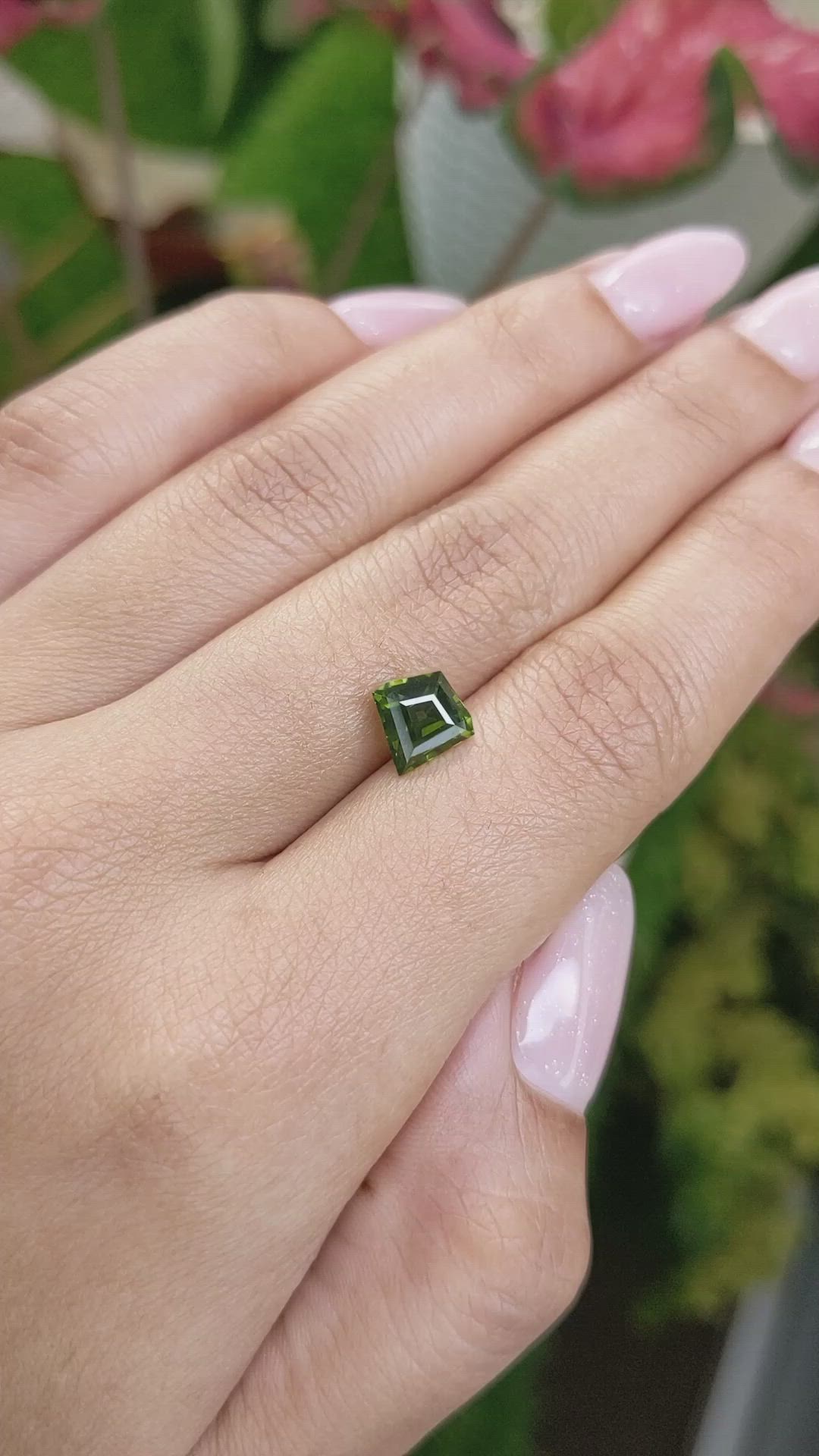 2.11 Ct. Yellowish Green Zircon from Ceylon (Sri Lanka) Size Video