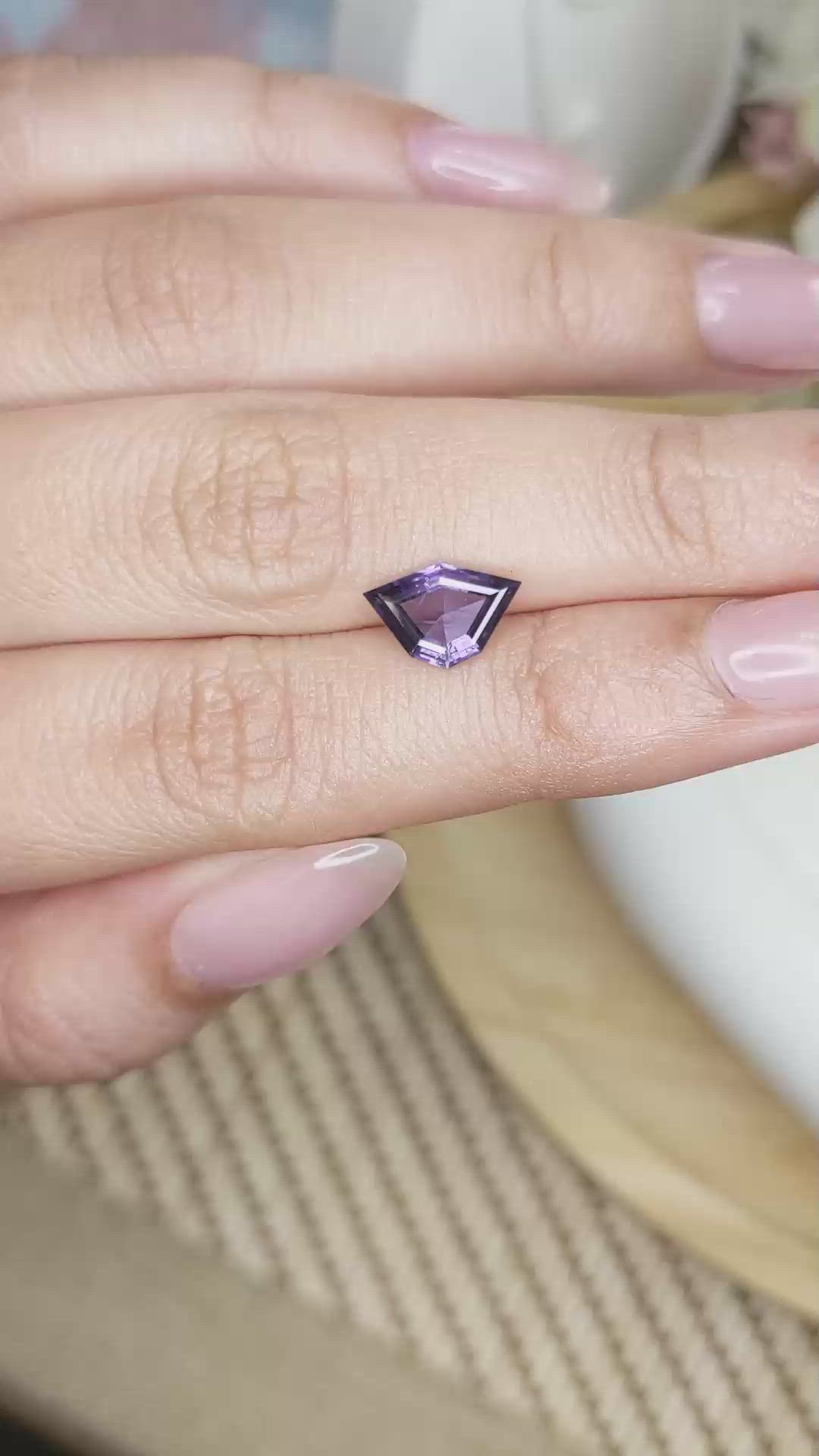 1.40 Ct. Purple Spinel from Ceylon (Sri Lanka) Size Video