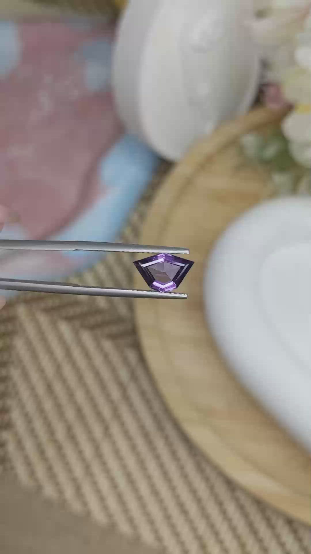 1.40 Ct. Purple Spinel from Ceylon (Sri Lanka) Size Video